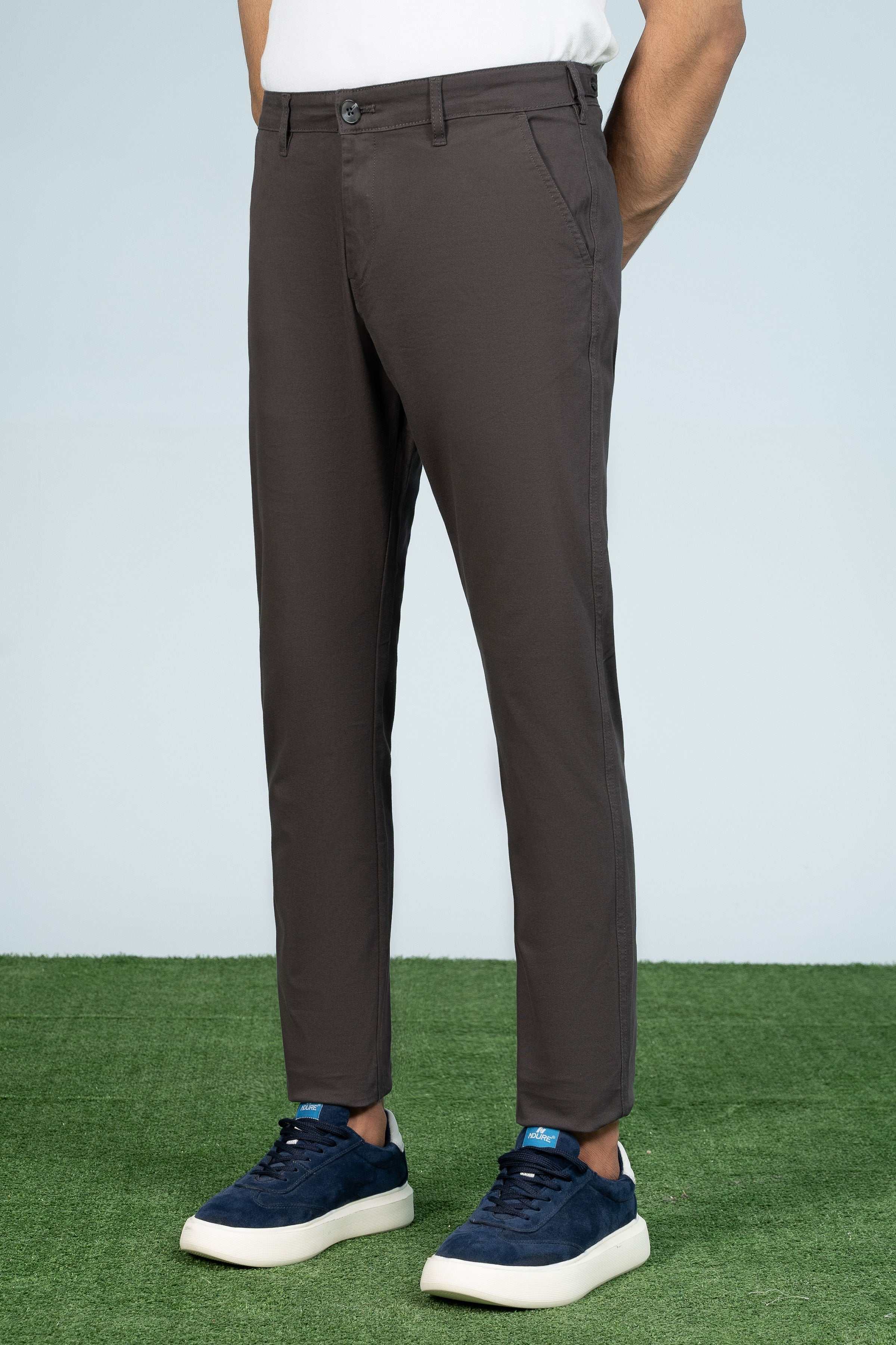 CROSS POCKET CASUAL PANT DARK GREY at Charcoal Clothing