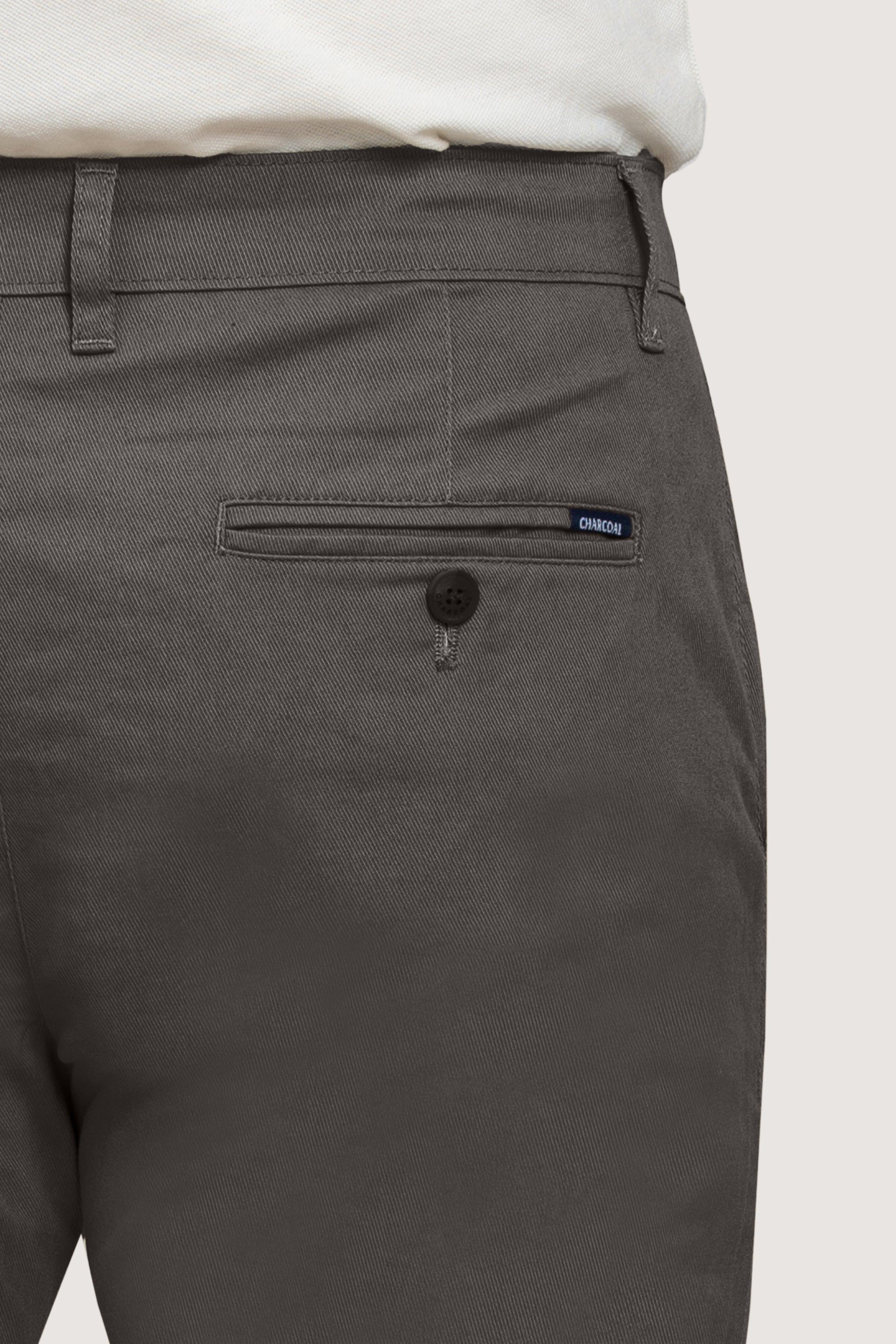 CROSS POCKET CASUAL PANT OLIVE GREY at Charcoal Clothing