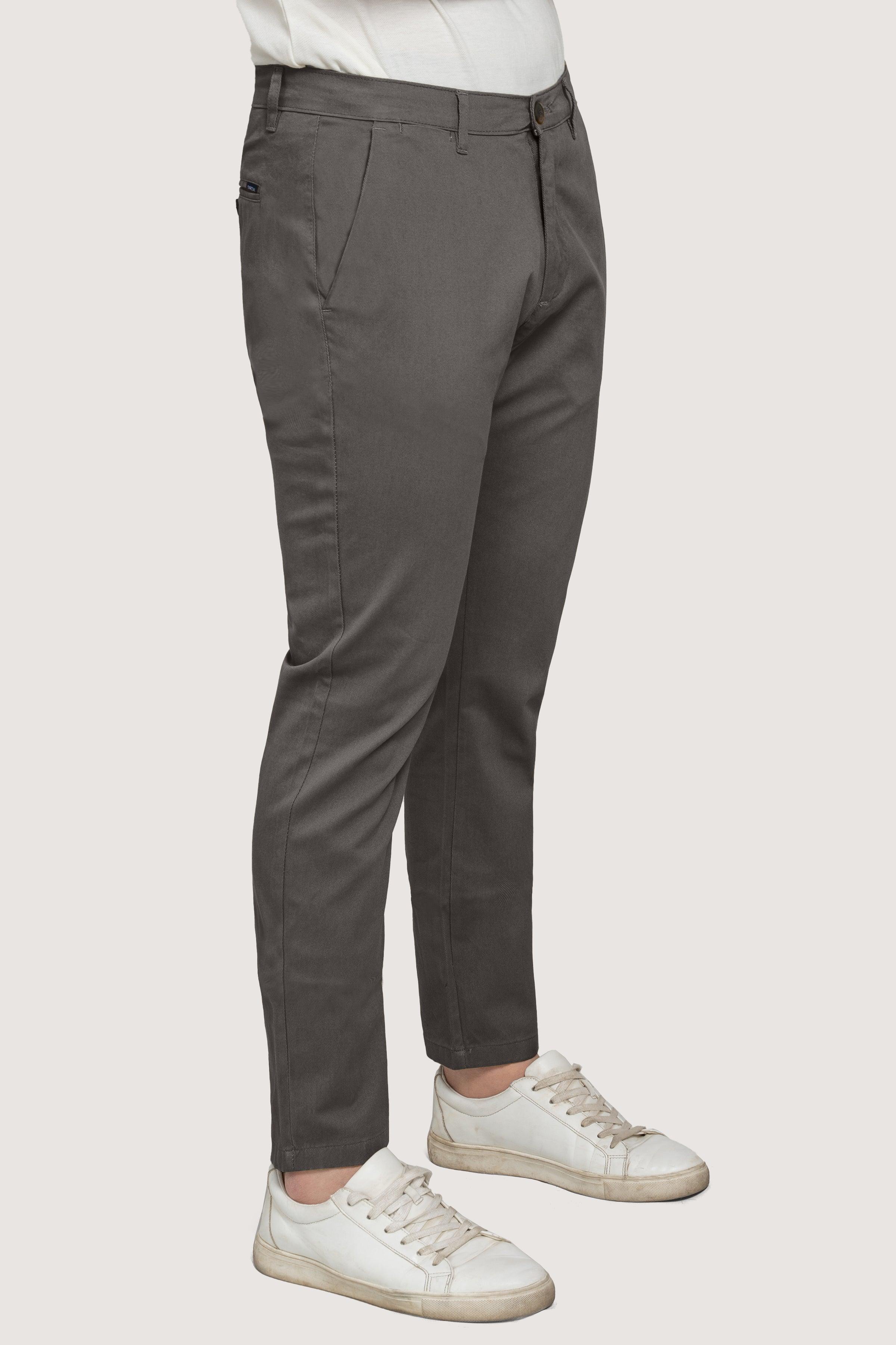 CROSS POCKET CASUAL PANT OLIVE GREY at Charcoal Clothing
