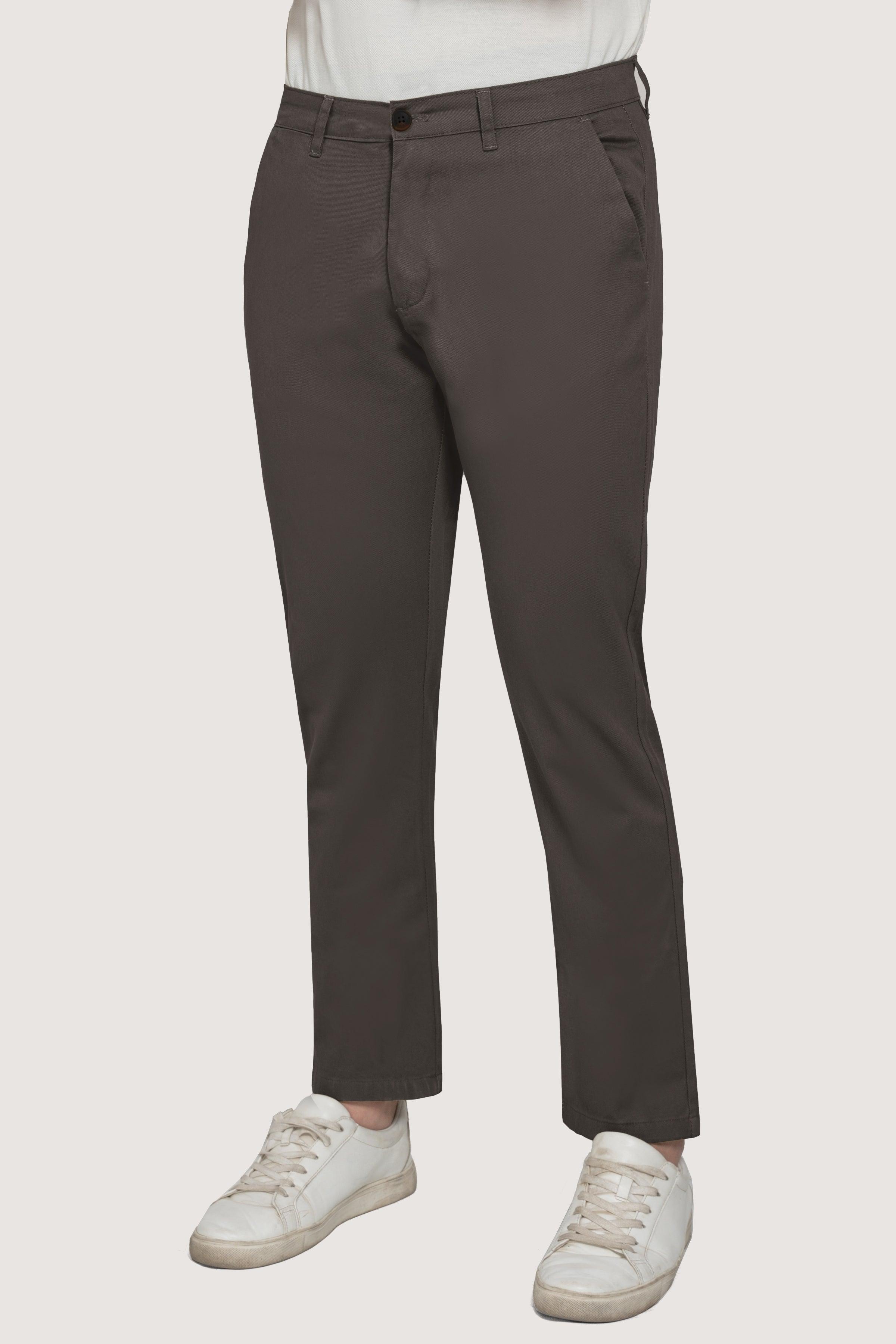CROSS POCKET CASUAL PANT OLIVE GREY at Charcoal Clothing