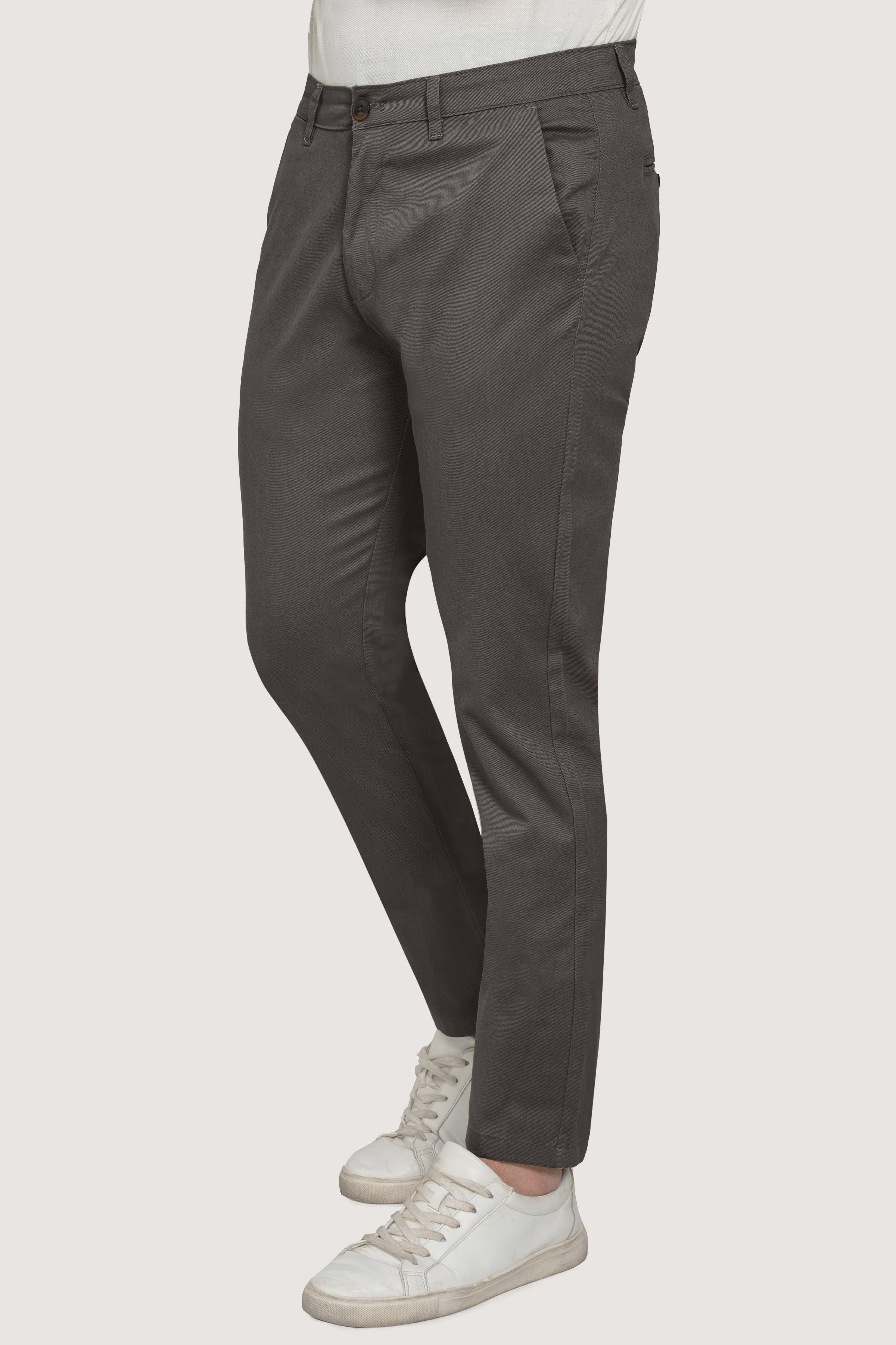 CROSS POCKET CASUAL PANT OLIVE GREY at Charcoal Clothing