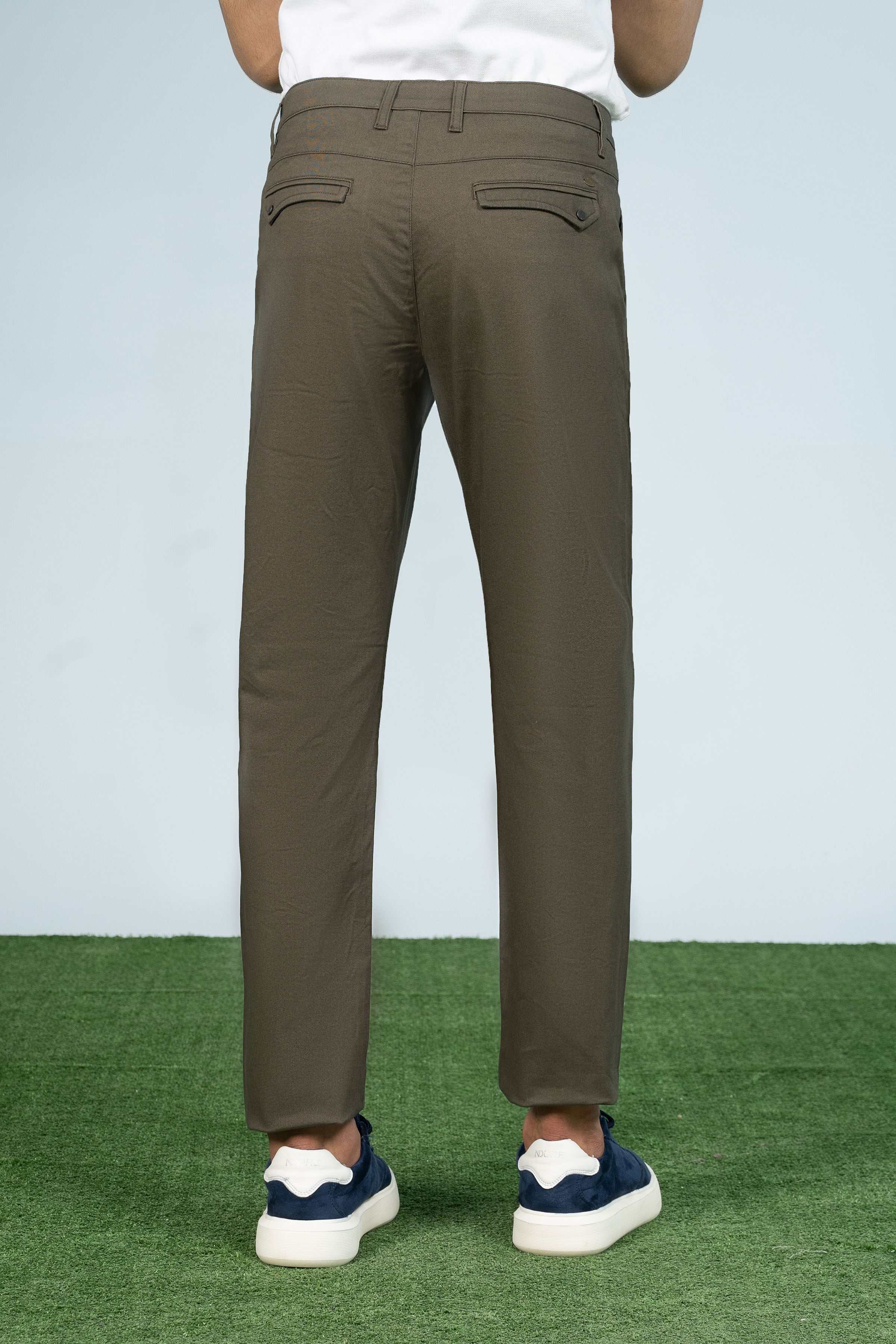 CROSS POCKET CASUAL PANT OLIVE at Charcoal Clothing