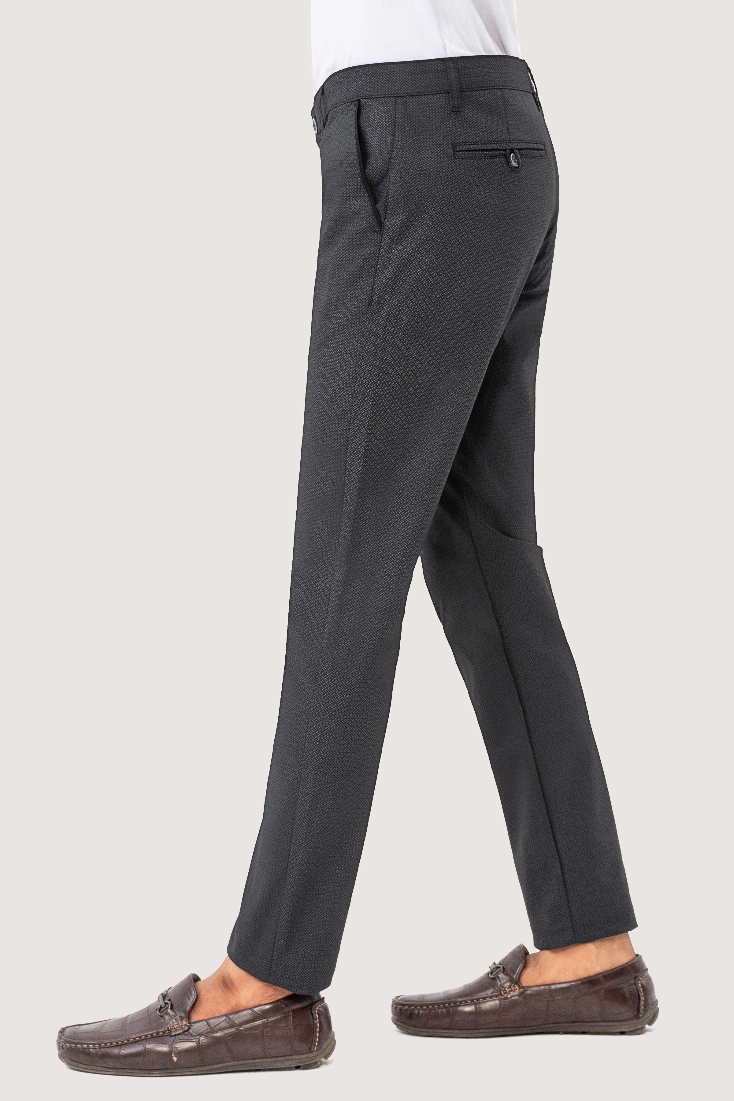 CROSS POCKET PRINTED PANT BLACK at Charcoal Clothing