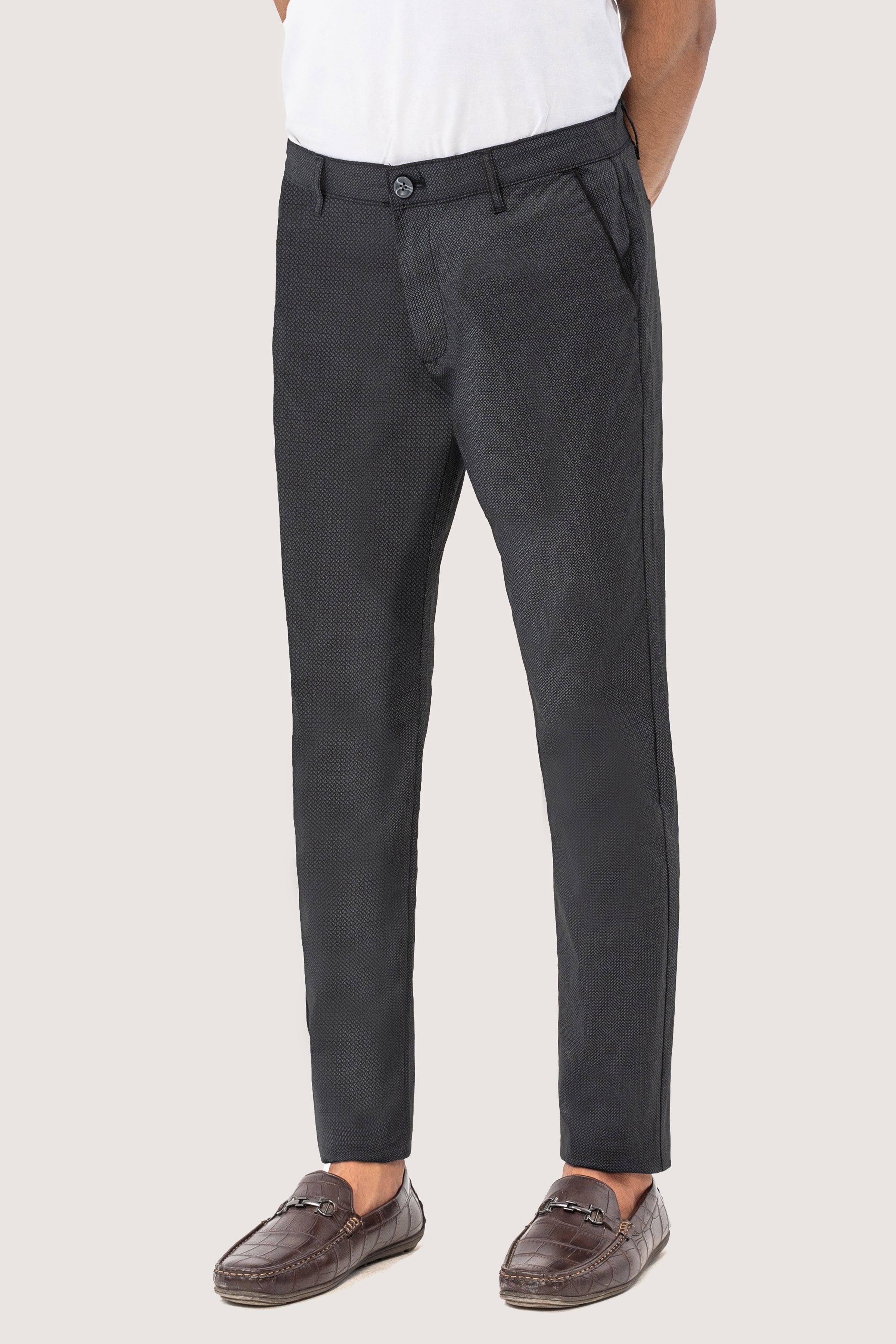 CROSS POCKET PRINTED PANT BLACK at Charcoal Clothing