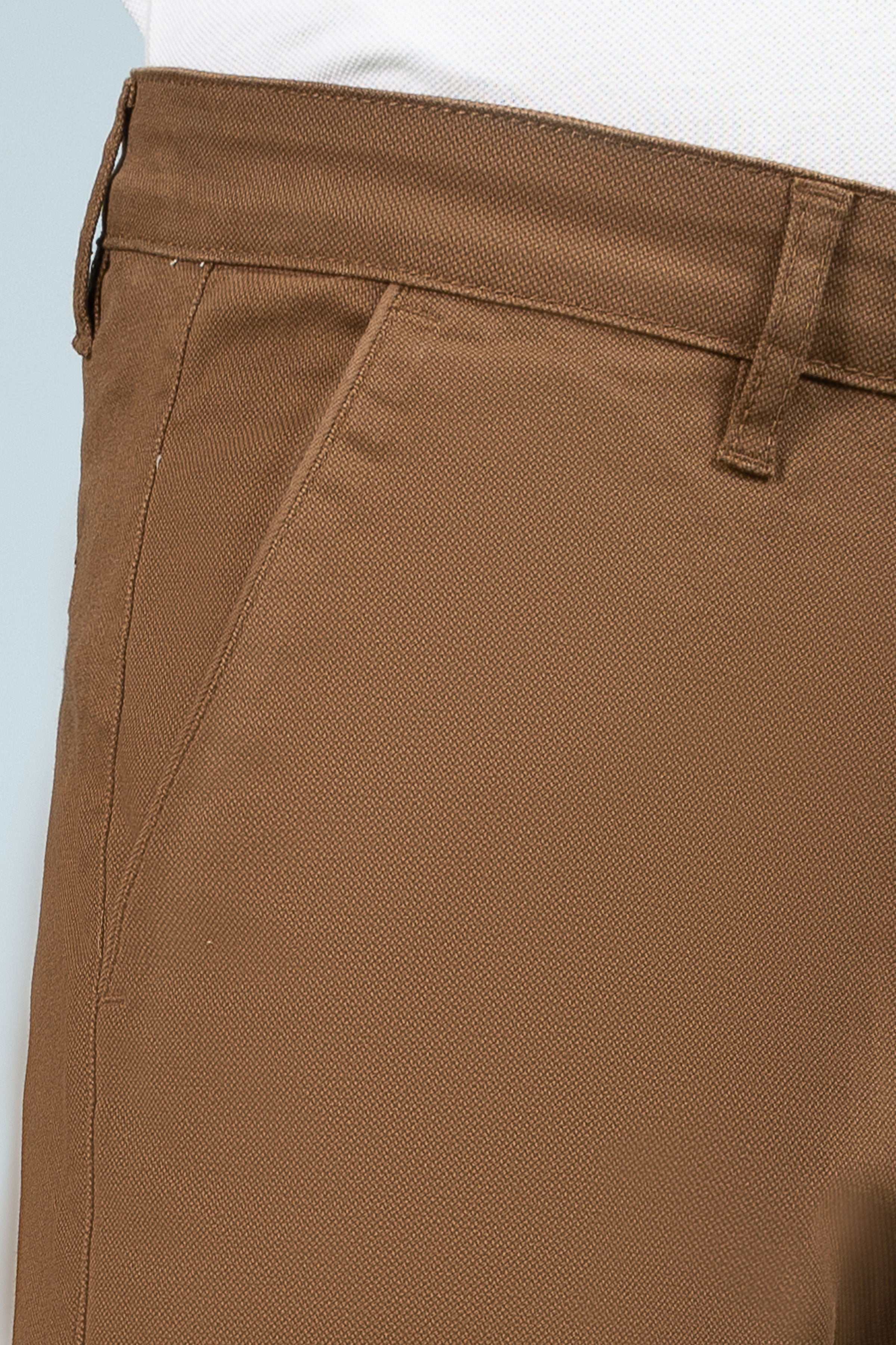 CROSS POCKET PRINTED PANT BROWN at Charcoal Clothing