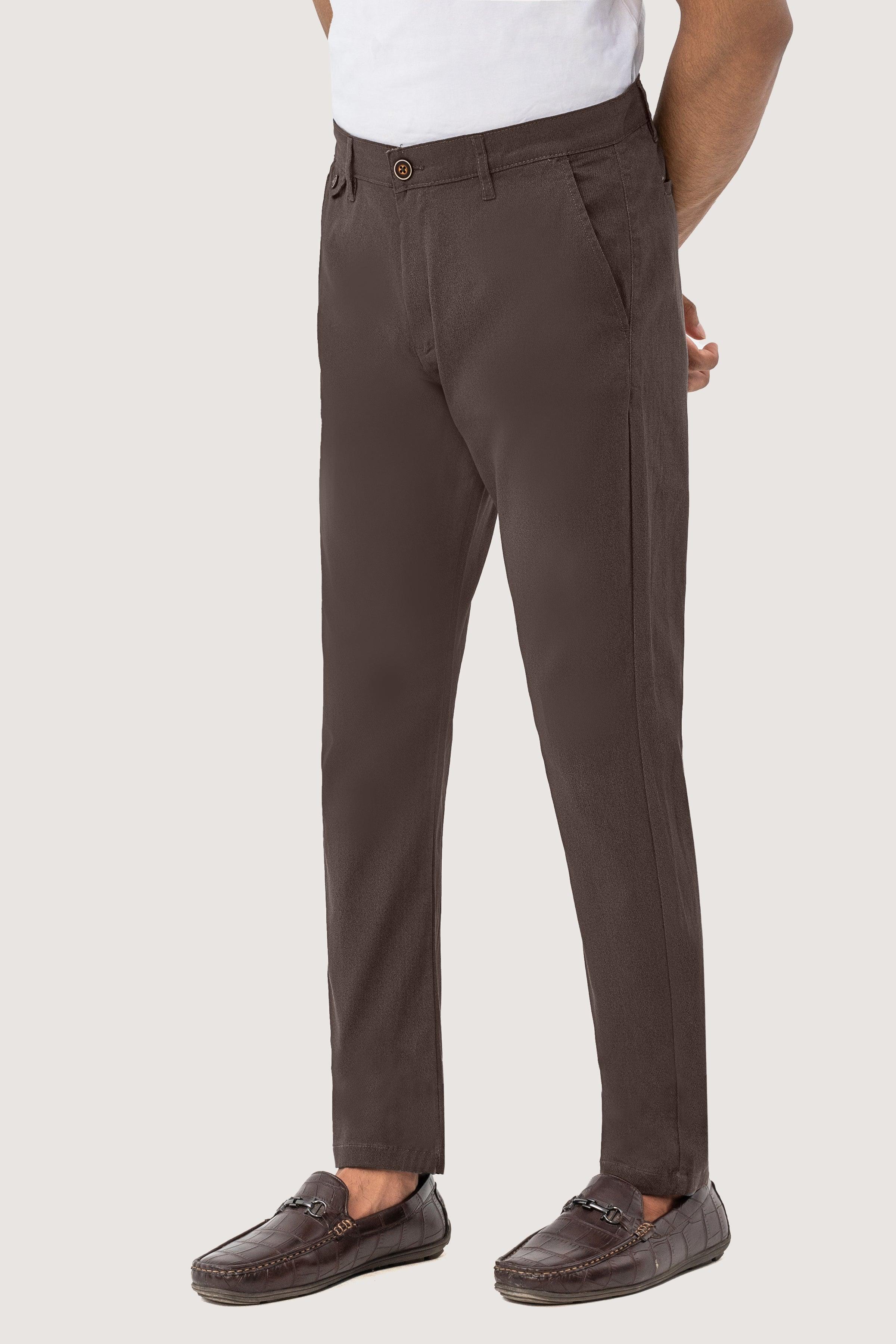 CROSS POCKET PRINTED PANT BROWN at Charcoal Clothing