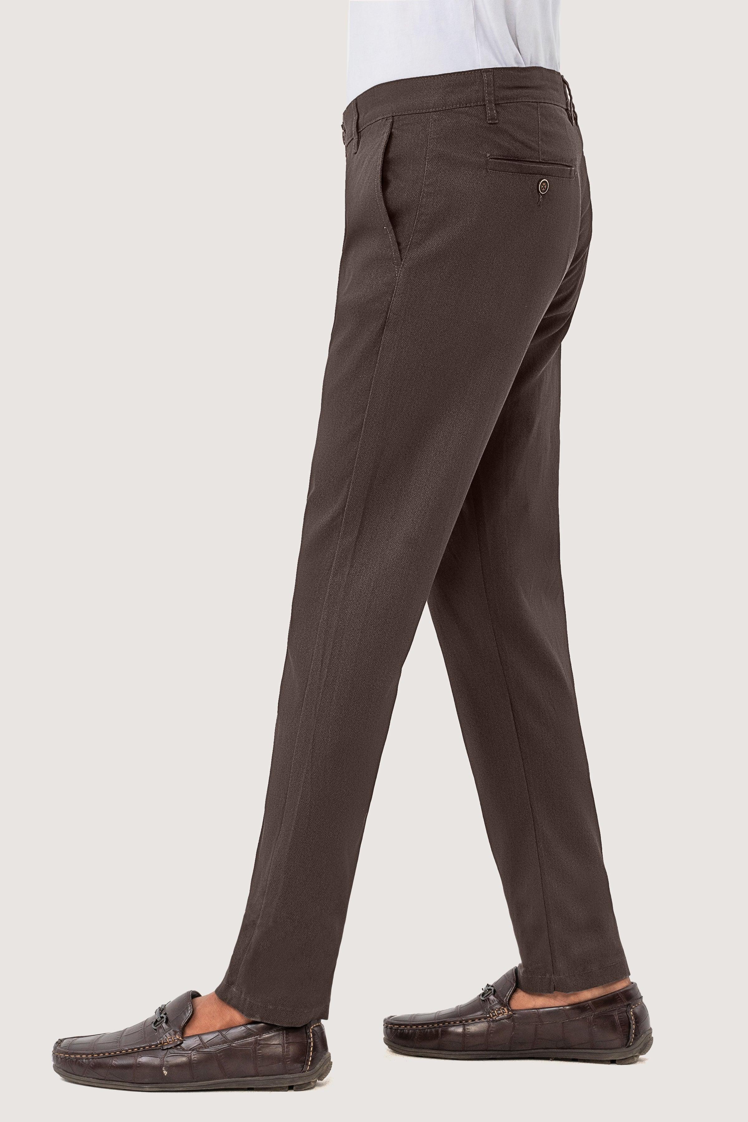 CROSS POCKET PRINTED PANT BROWN at Charcoal Clothing