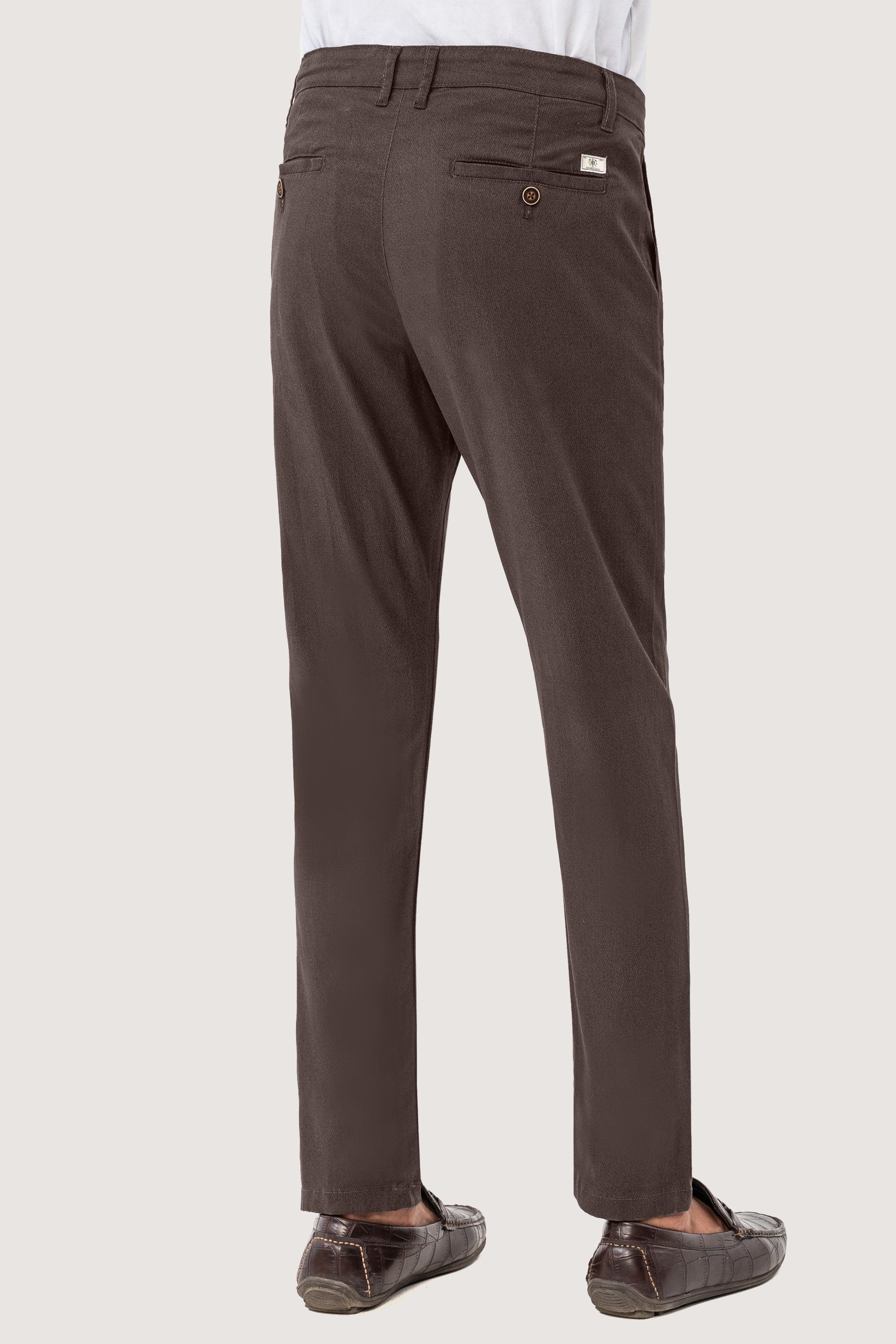 CROSS POCKET PRINTED PANT BROWN at Charcoal Clothing