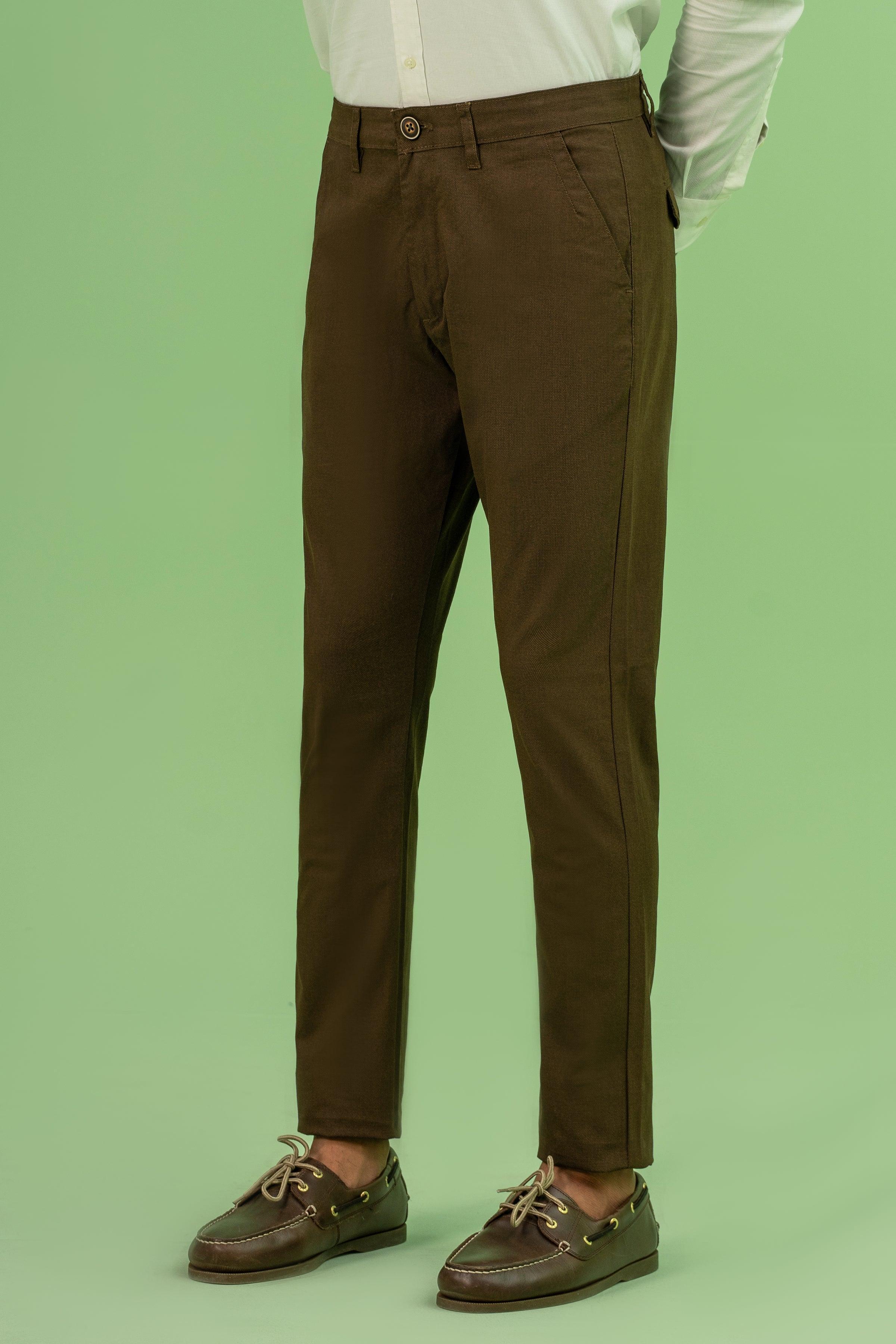 CROSS POCKET PRINTED PANT BROWN at Charcoal Clothing