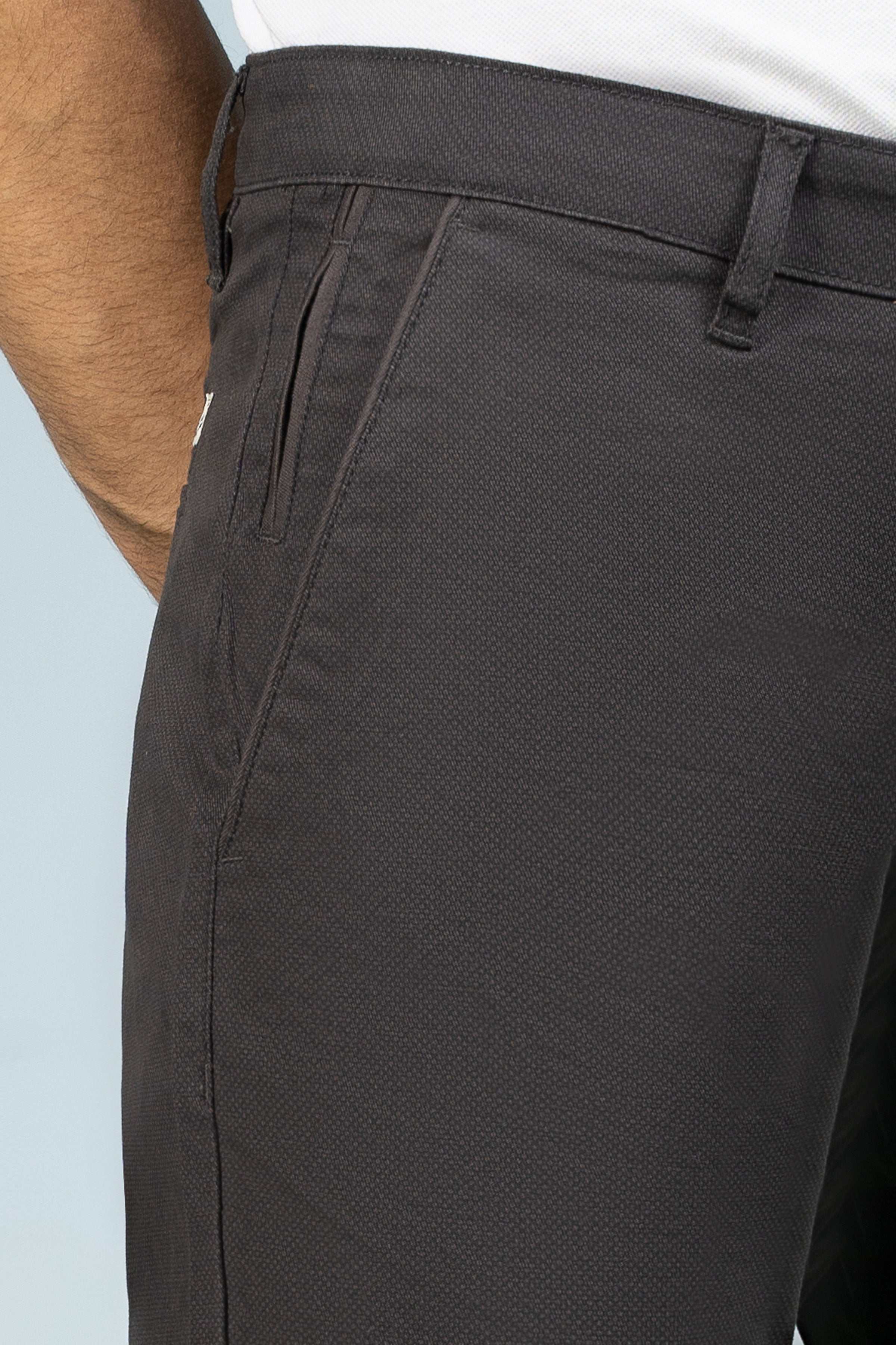CROSS POCKET PRINTED PANT CHARCOAL at Charcoal Clothing