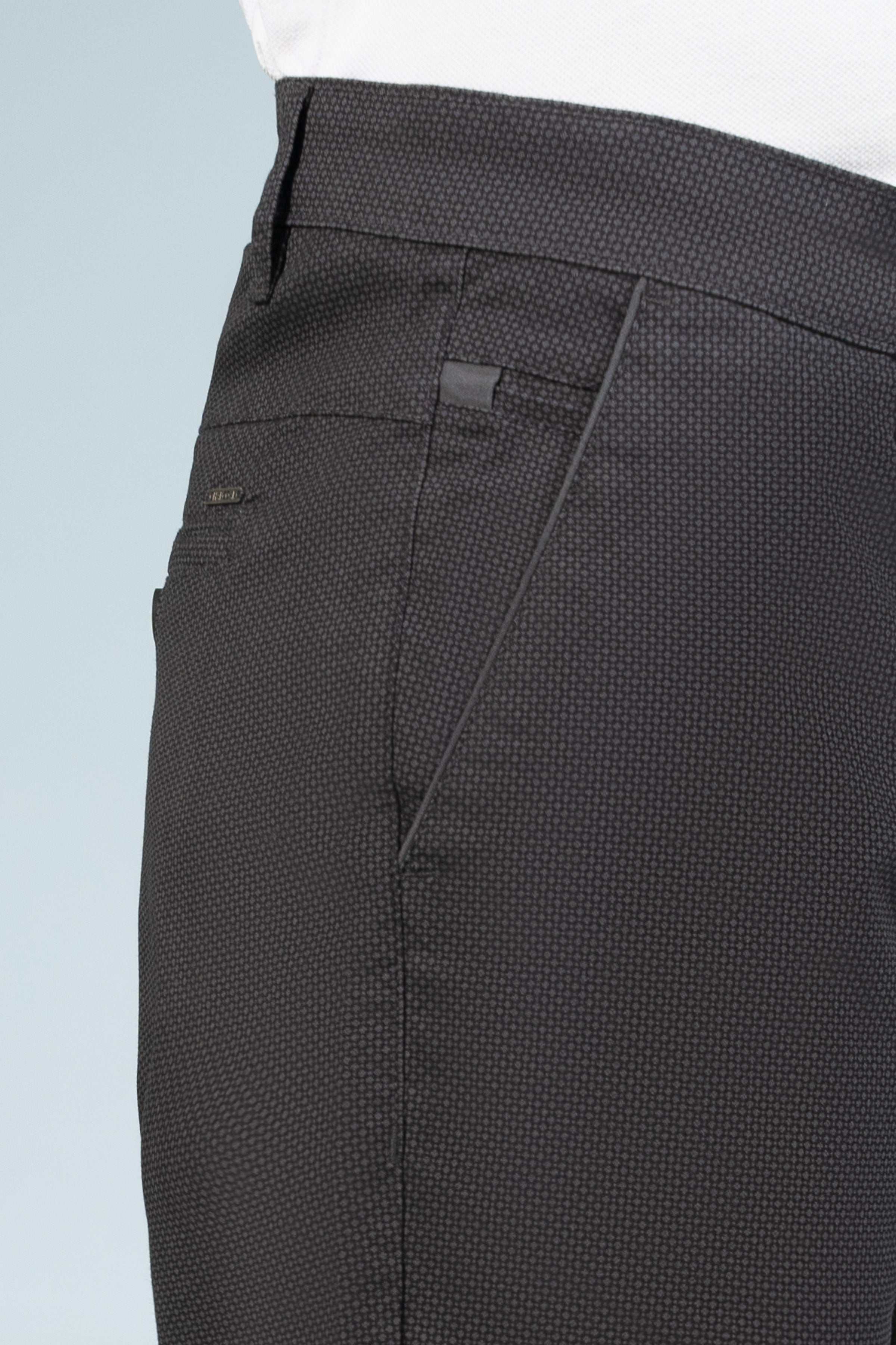 CROSS POCKET PRINTED PANT CHARCOAL at Charcoal Clothing