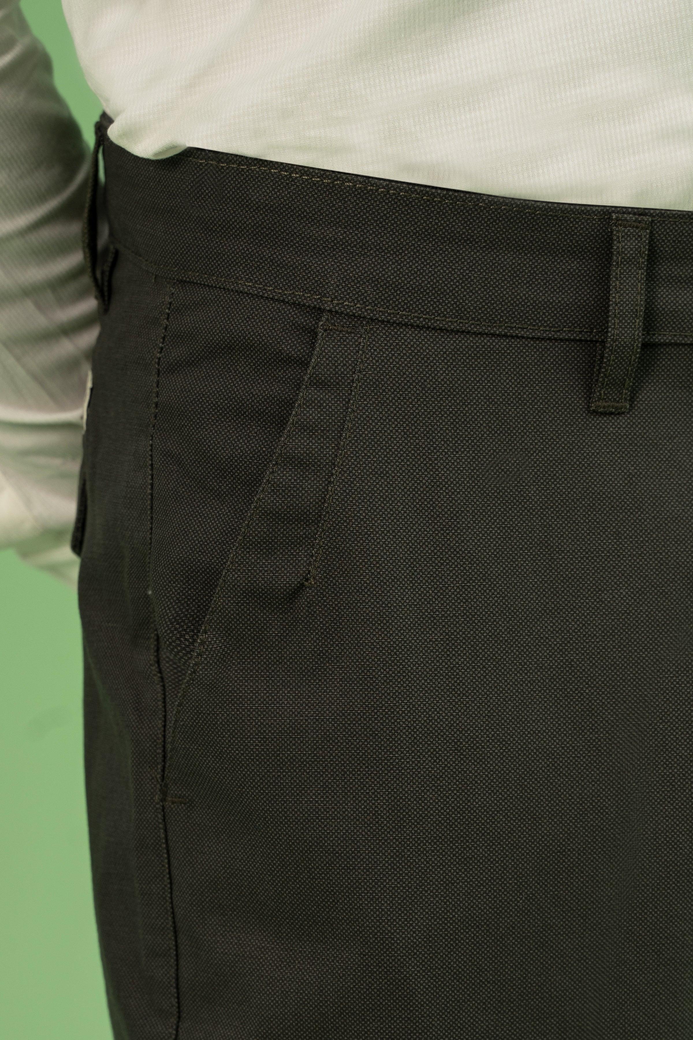 CROSS POCKET PRINTED PANT DARK GREY at Charcoal Clothing