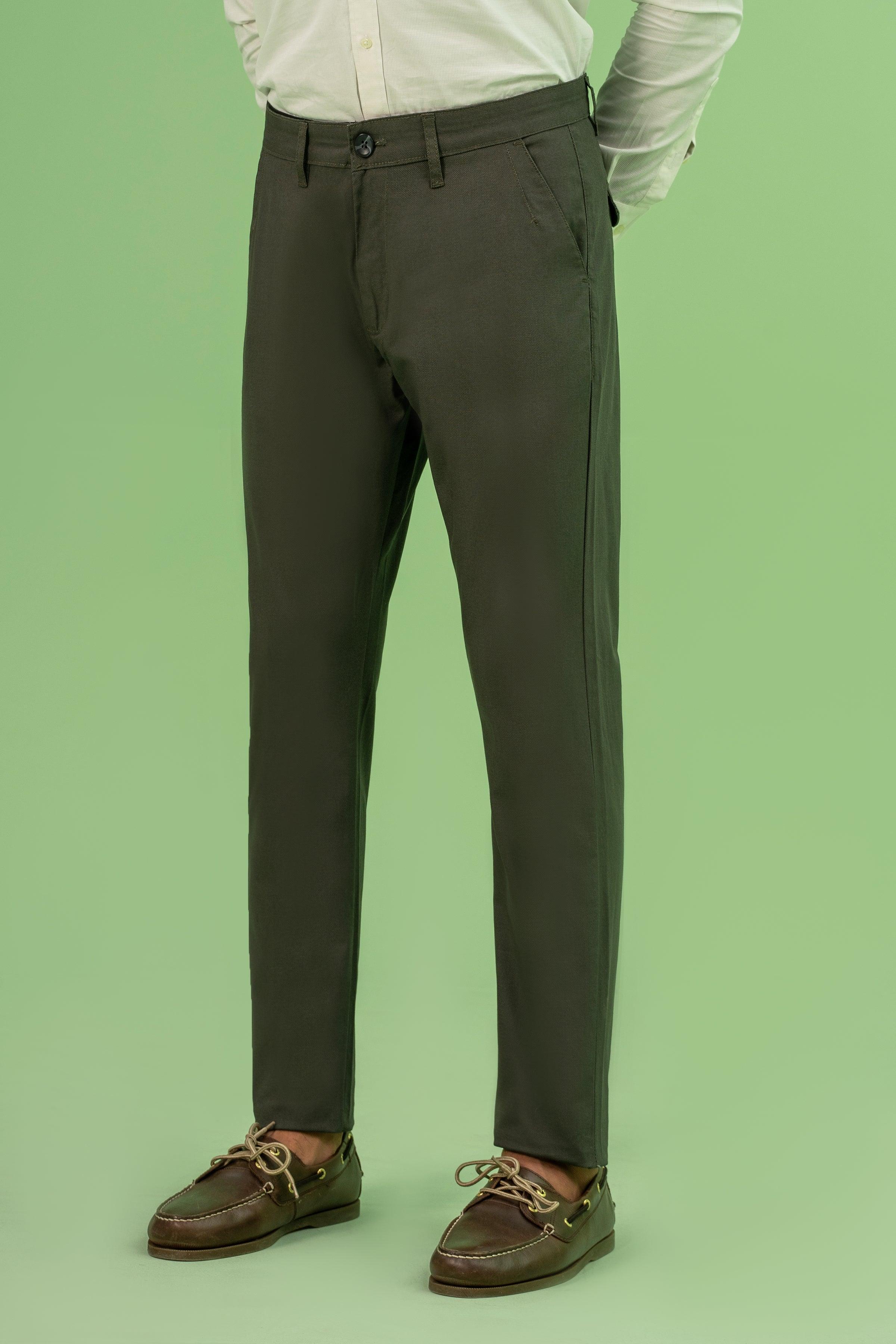 CROSS POCKET PRINTED PANT DARK OLIVE at Charcoal Clothing