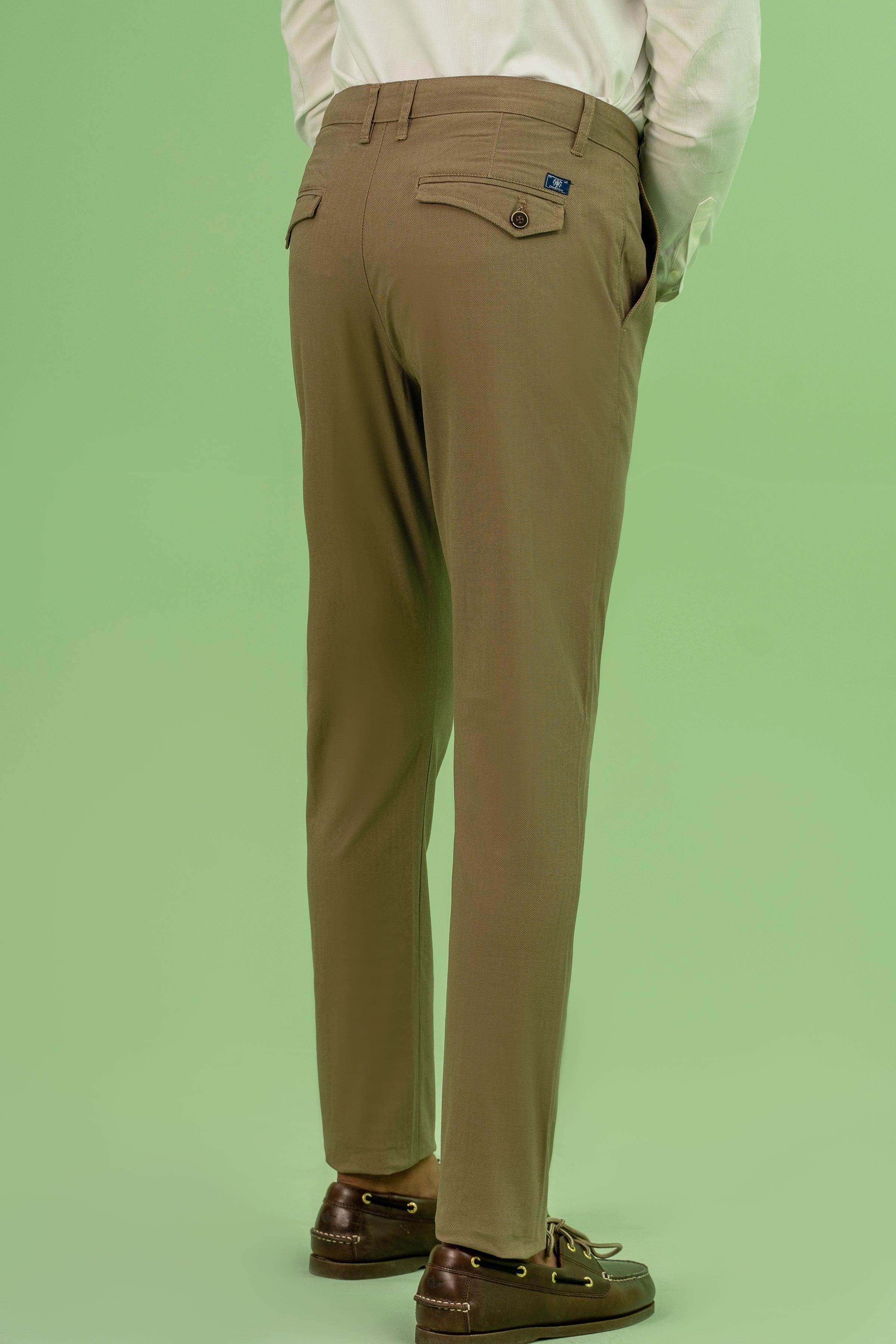CROSS POCKET PRINTED PANT KHAKI at Charcoal Clothing