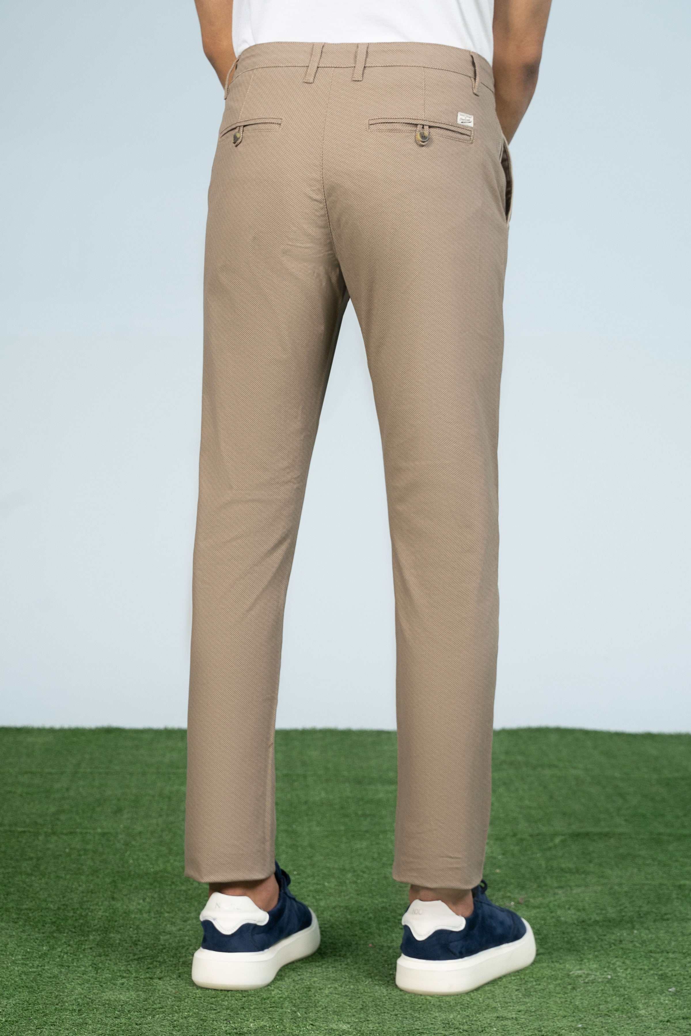 CROSS POCKET PRINTED PANT KHAKI at Charcoal Clothing
