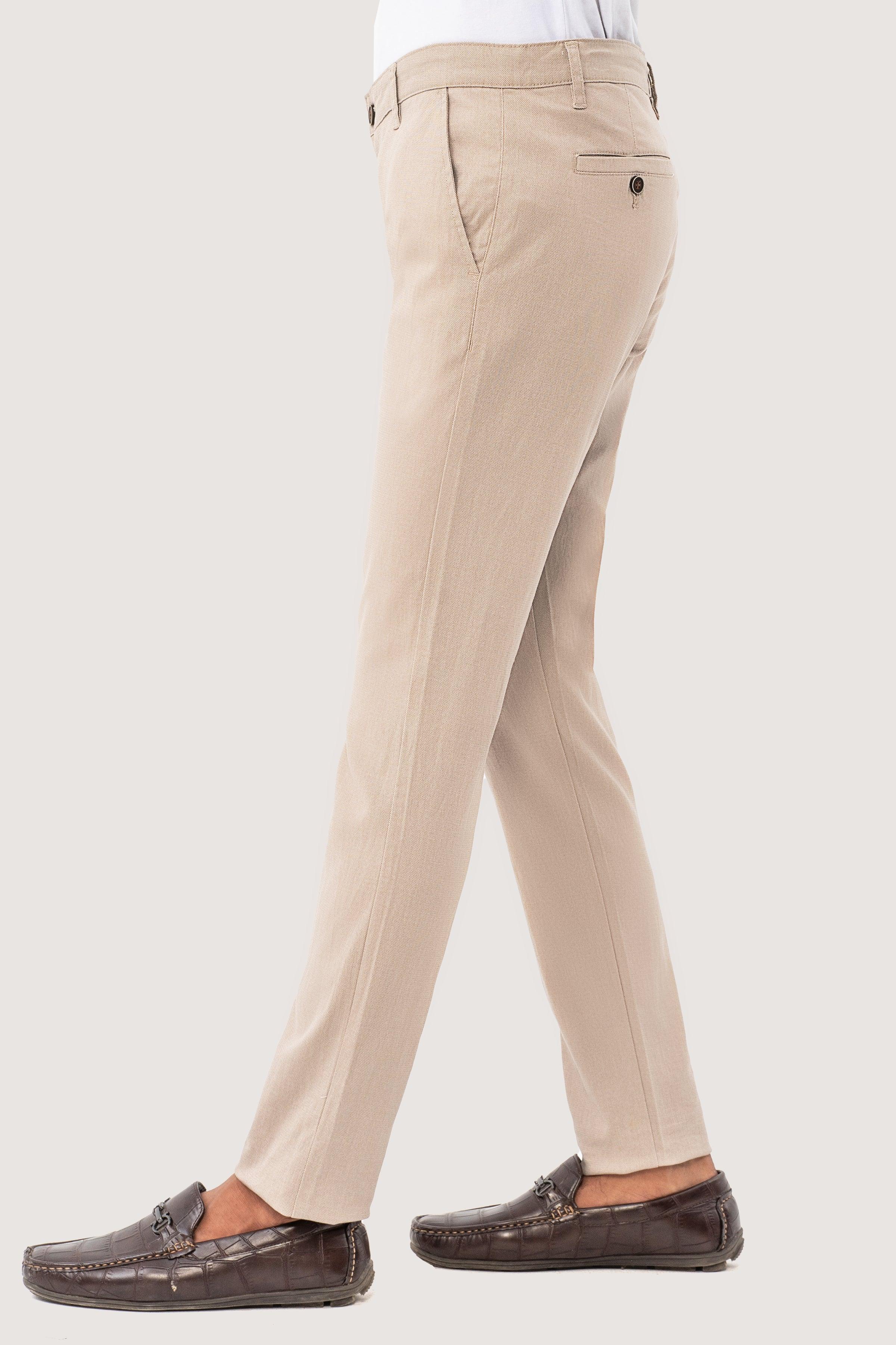 CROSS POCKET PRINTED PANT LIGHT KHAKI at Charcoal Clothing