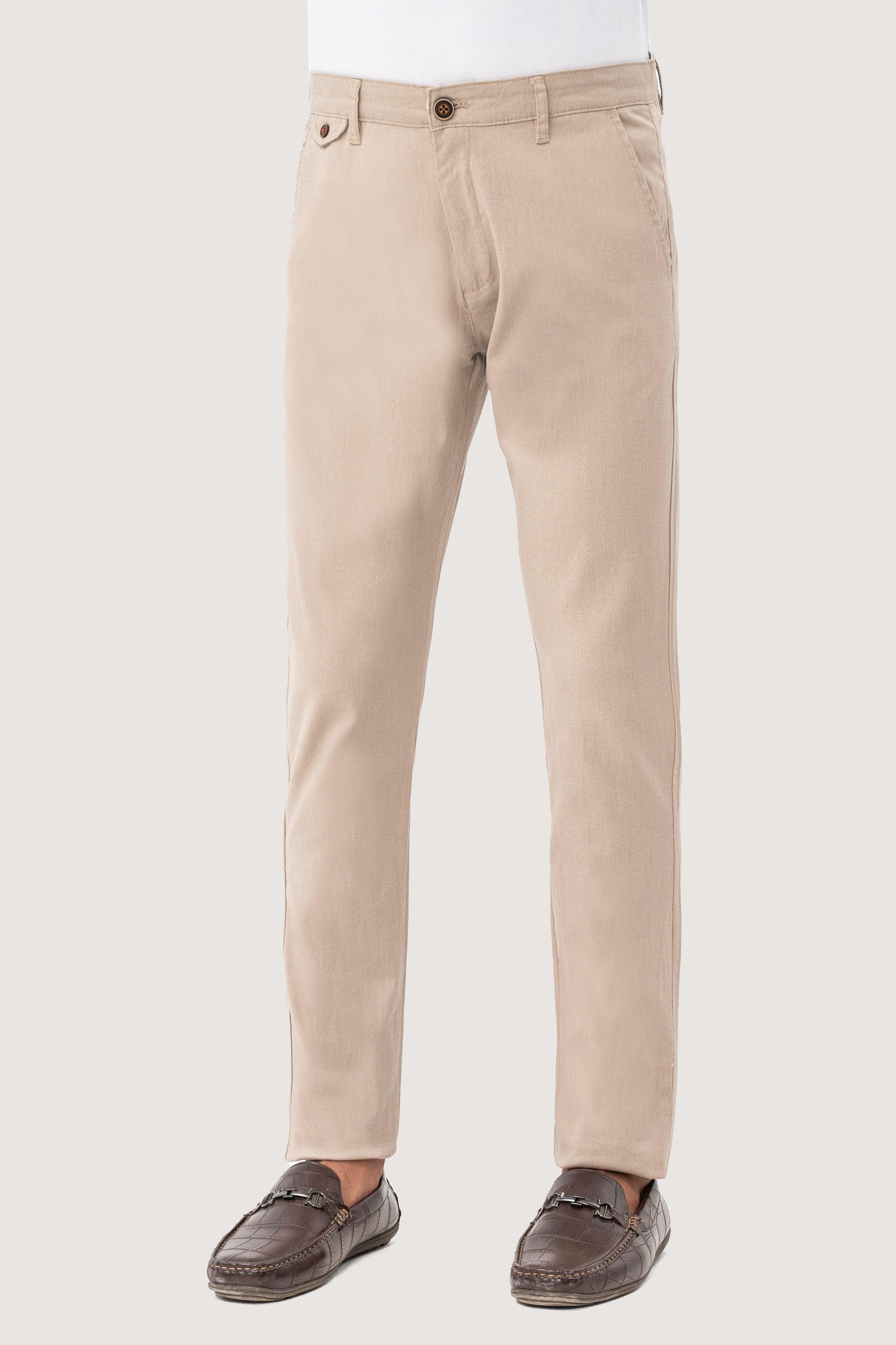 CROSS POCKET PRINTED PANT LIGHT KHAKI at Charcoal Clothing