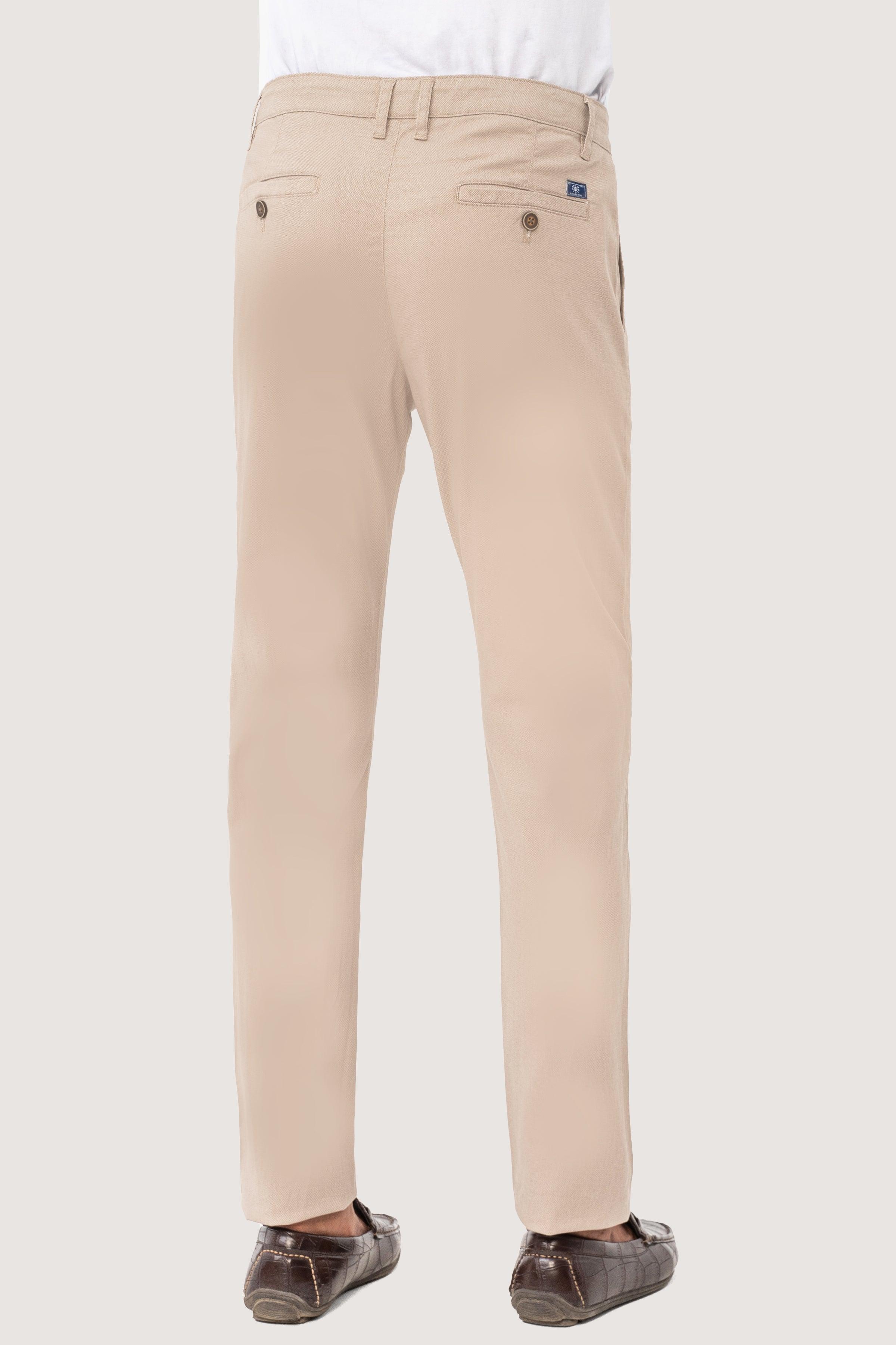 CROSS POCKET PRINTED PANT LIGHT KHAKI at Charcoal Clothing
