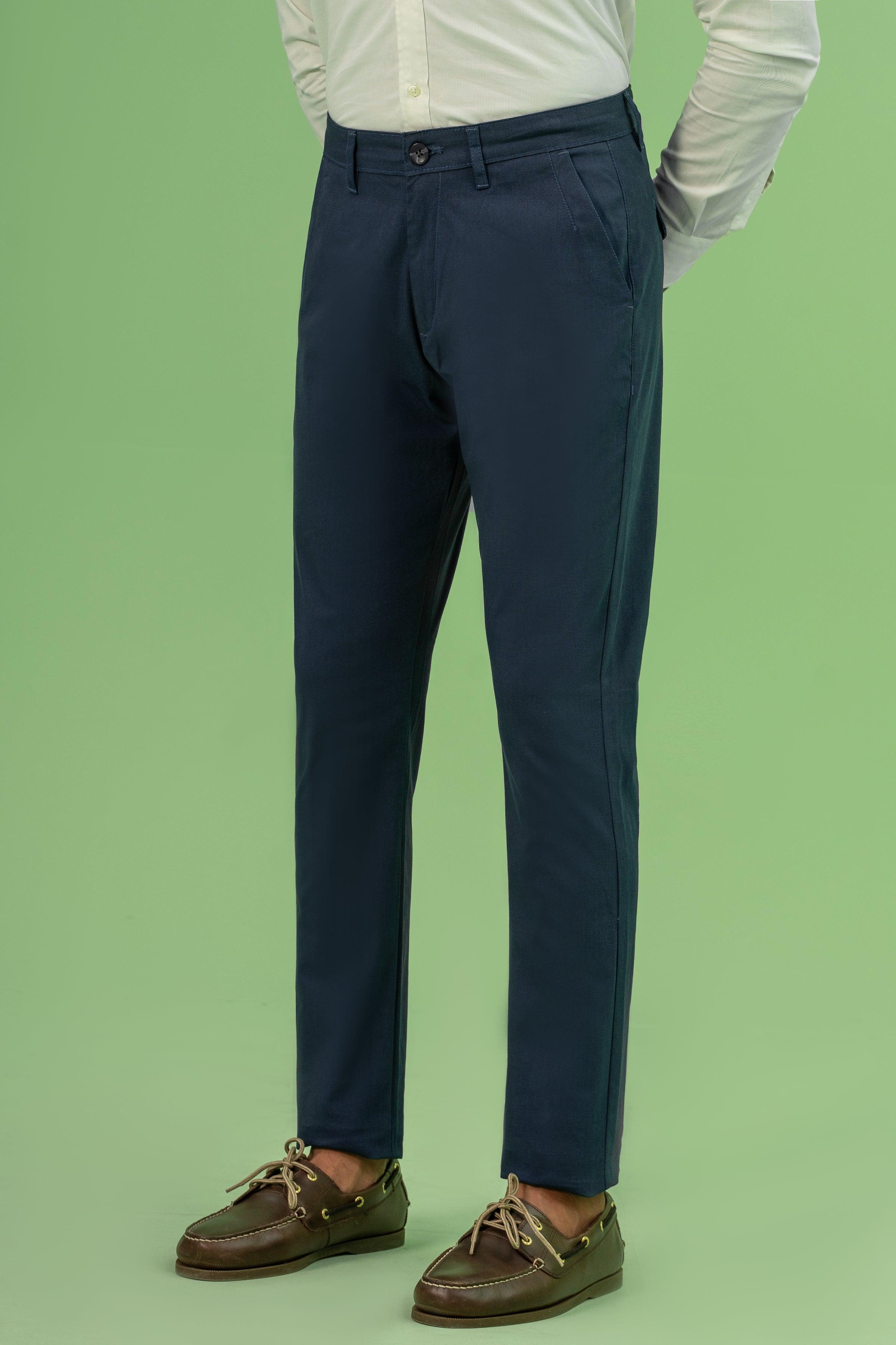CROSS POCKET PRINTED PANT NAVY at Charcoal Clothing
