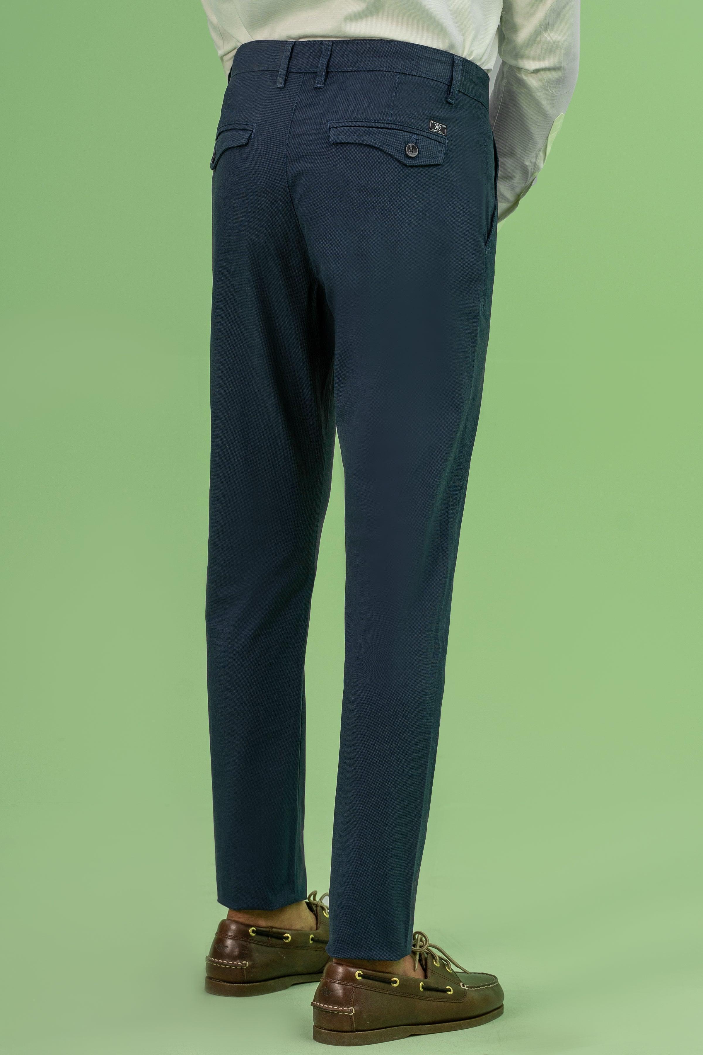 CROSS POCKET PRINTED PANT NAVY at Charcoal Clothing