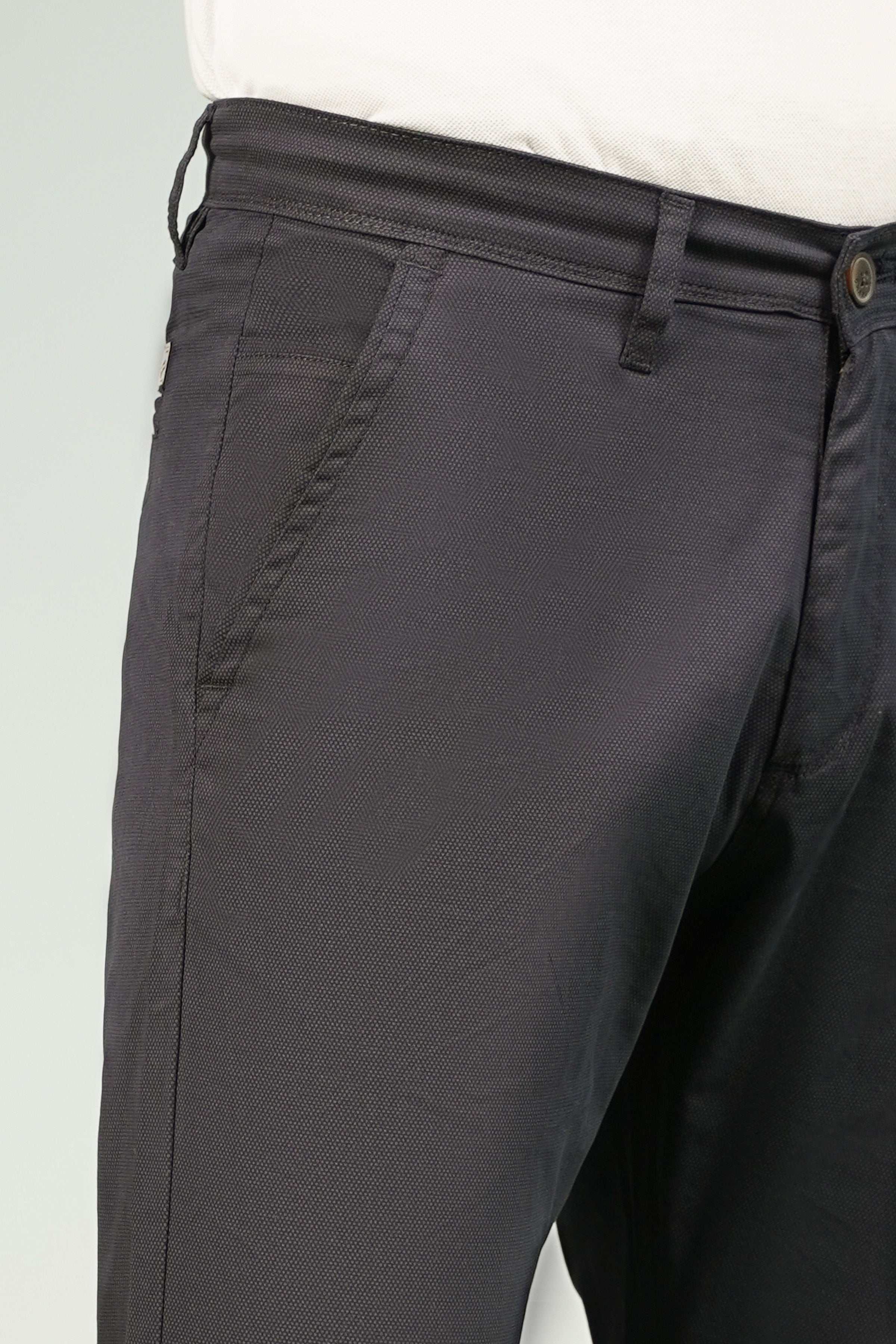 CROSS POCKET PRINTED PANT NAVY at Charcoal Clothing