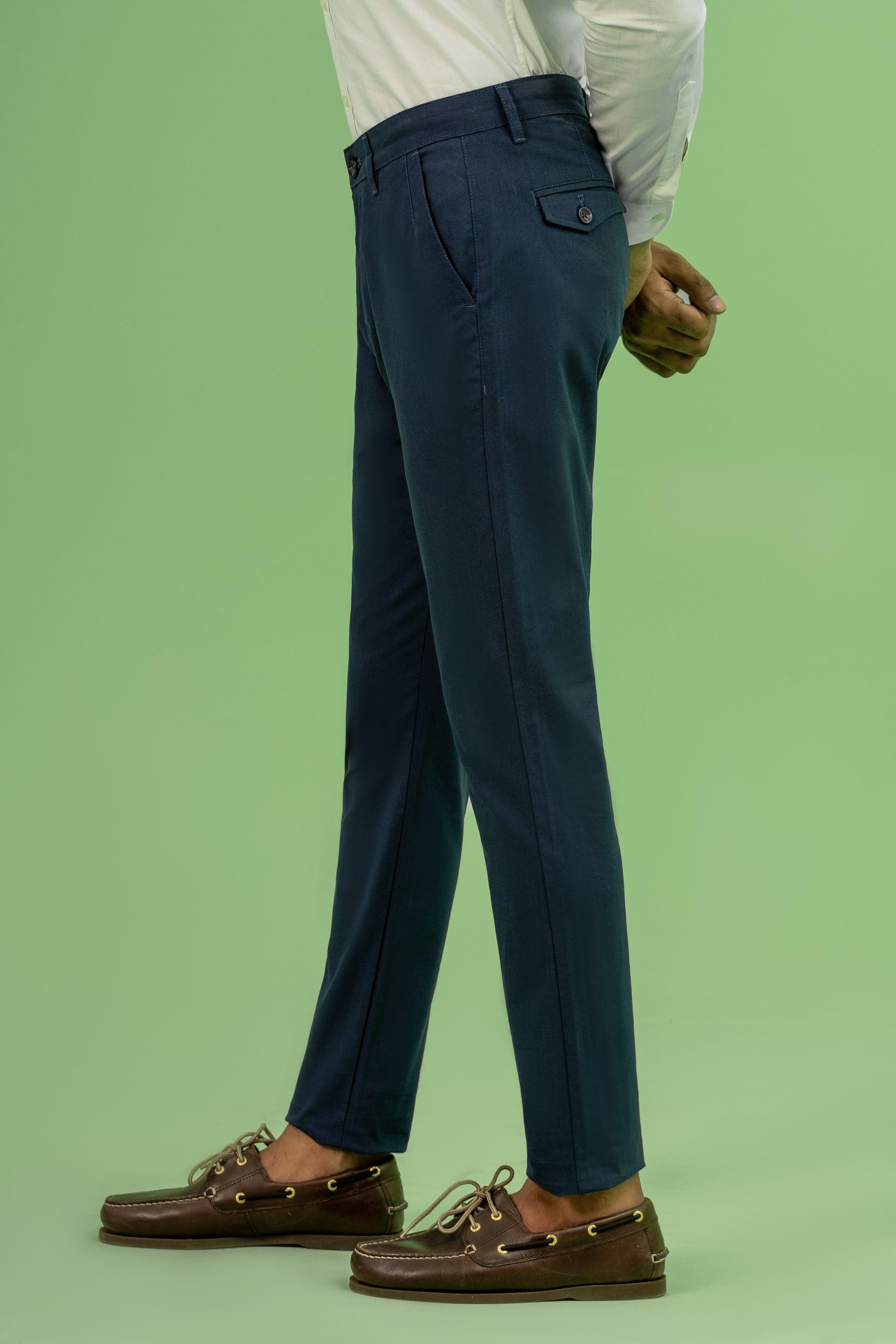 CROSS POCKET PRINTED PANT NAVY at Charcoal Clothing