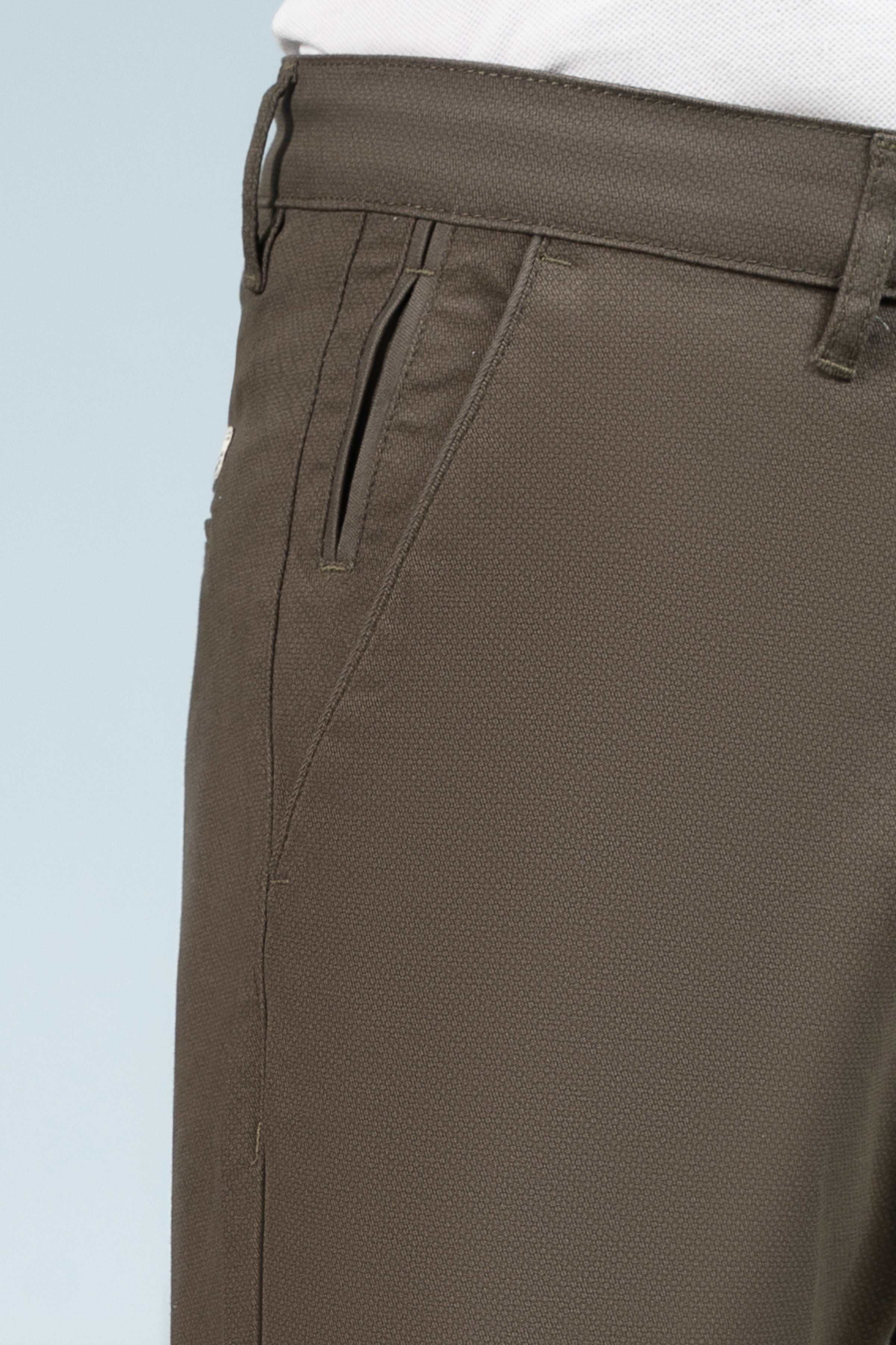 CROSS POCKET PRINTED PANT OLIVE at Charcoal Clothing