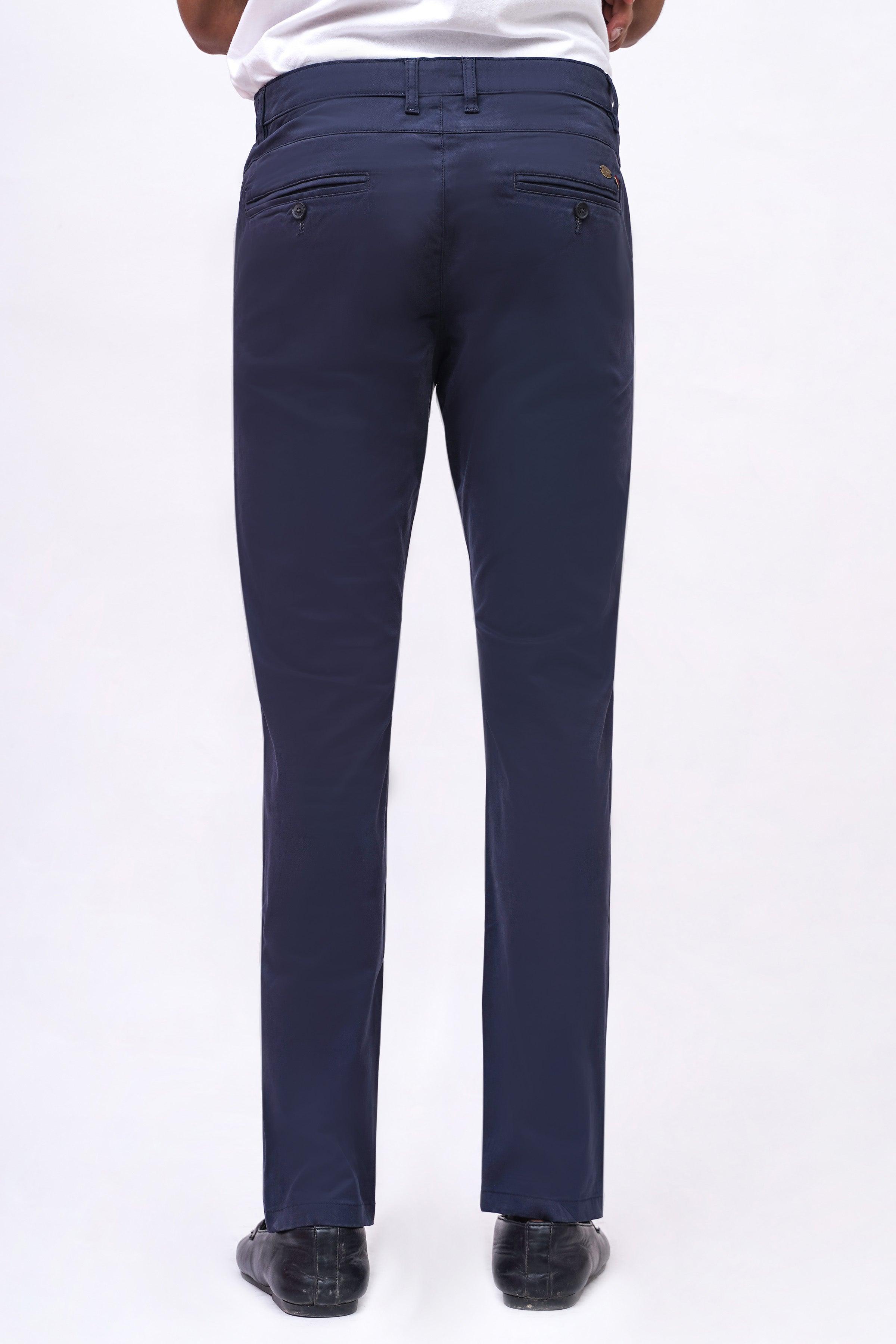 CROSS POCKET SATIN PANT NAVY at Charcoal Clothing