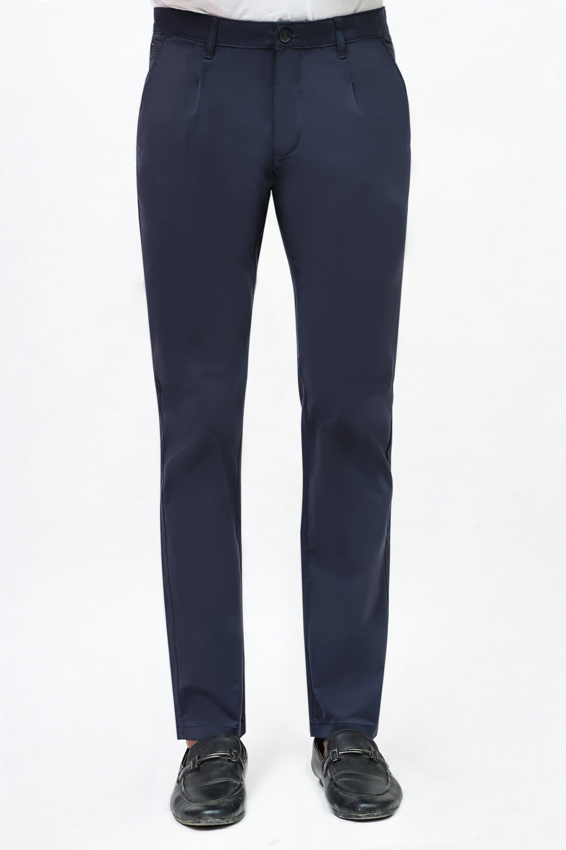 CROSS POCKET SATIN PANT NAVY at Charcoal Clothing