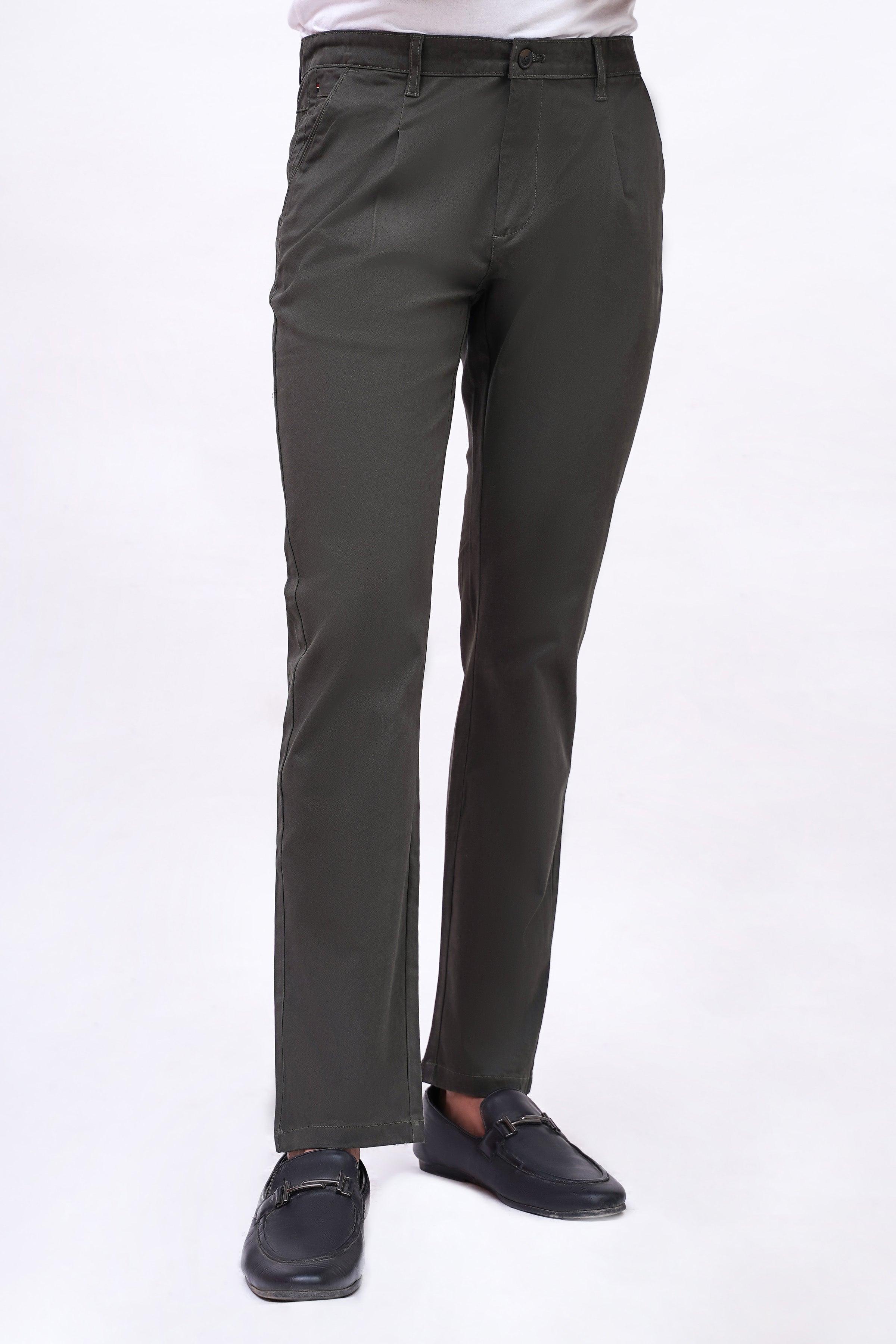 CROSS POCKET SATIN PANT OLIVE at Charcoal Clothing