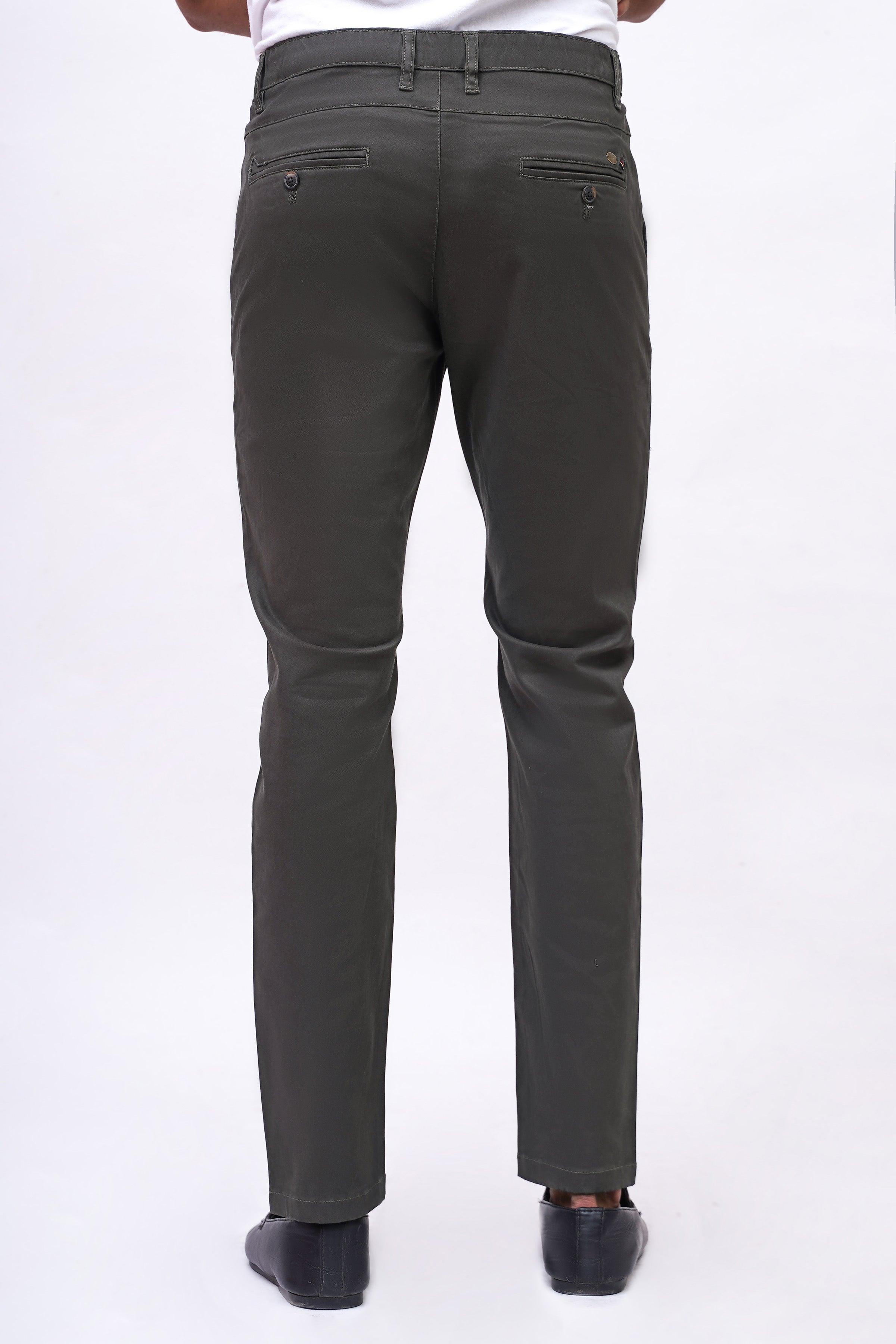 CROSS POCKET SATIN PANT OLIVE at Charcoal Clothing