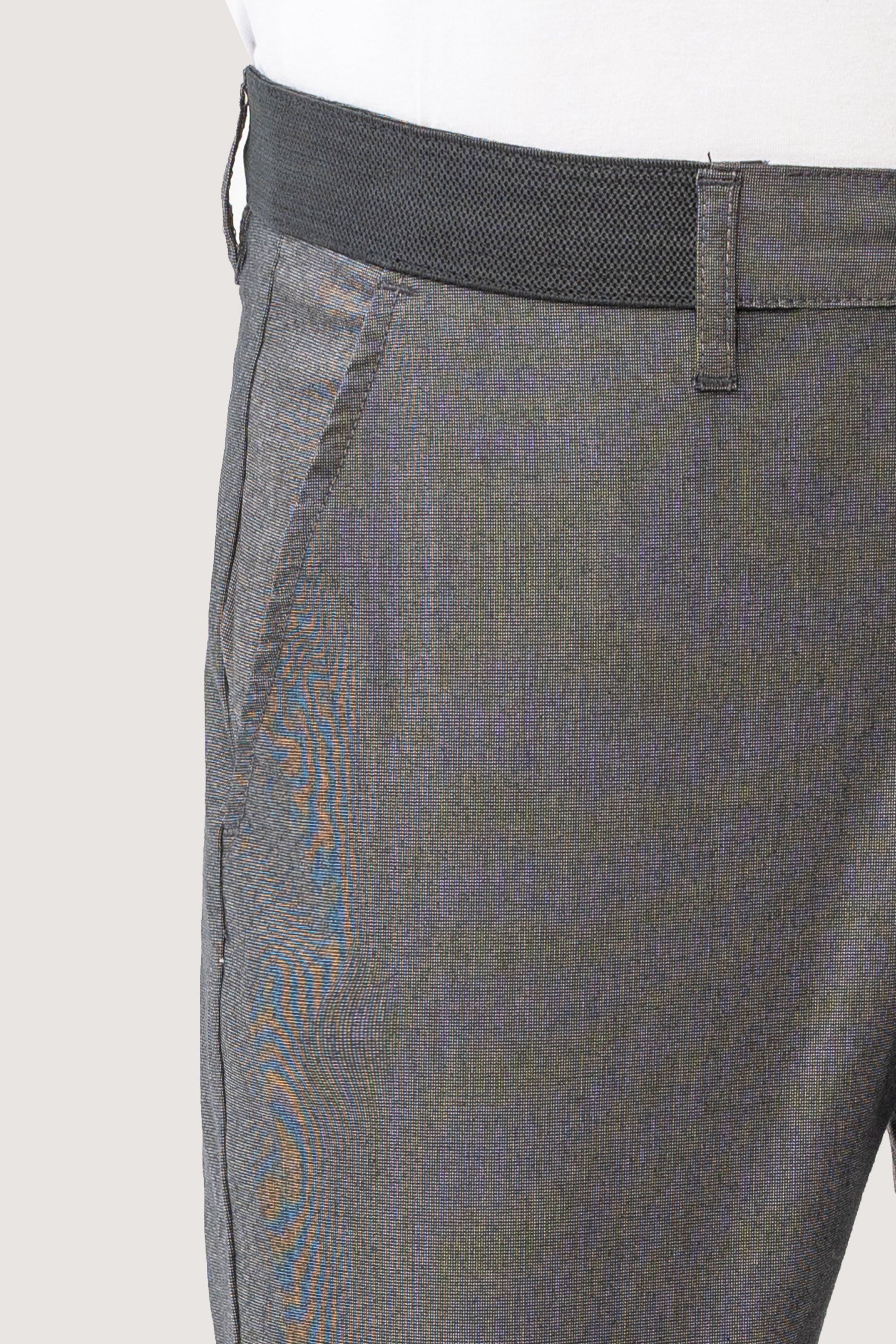 CROSS POCKET SELF TEXTURED PANT CHARCOAL at Charcoal Clothing