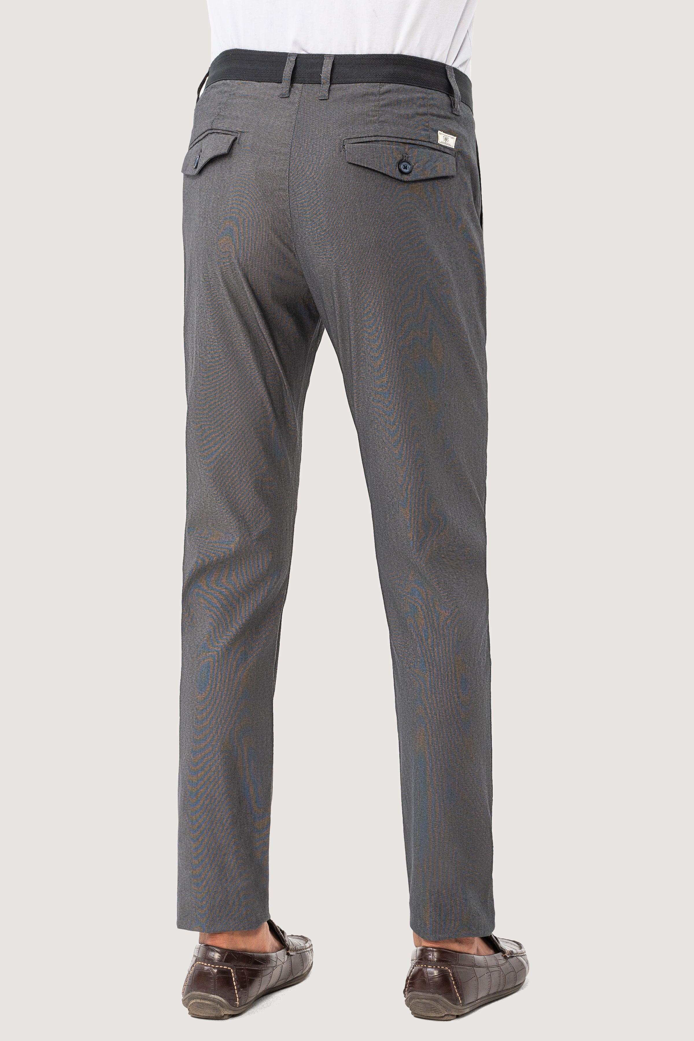CROSS POCKET SELF TEXTURED PANT CHARCOAL at Charcoal Clothing