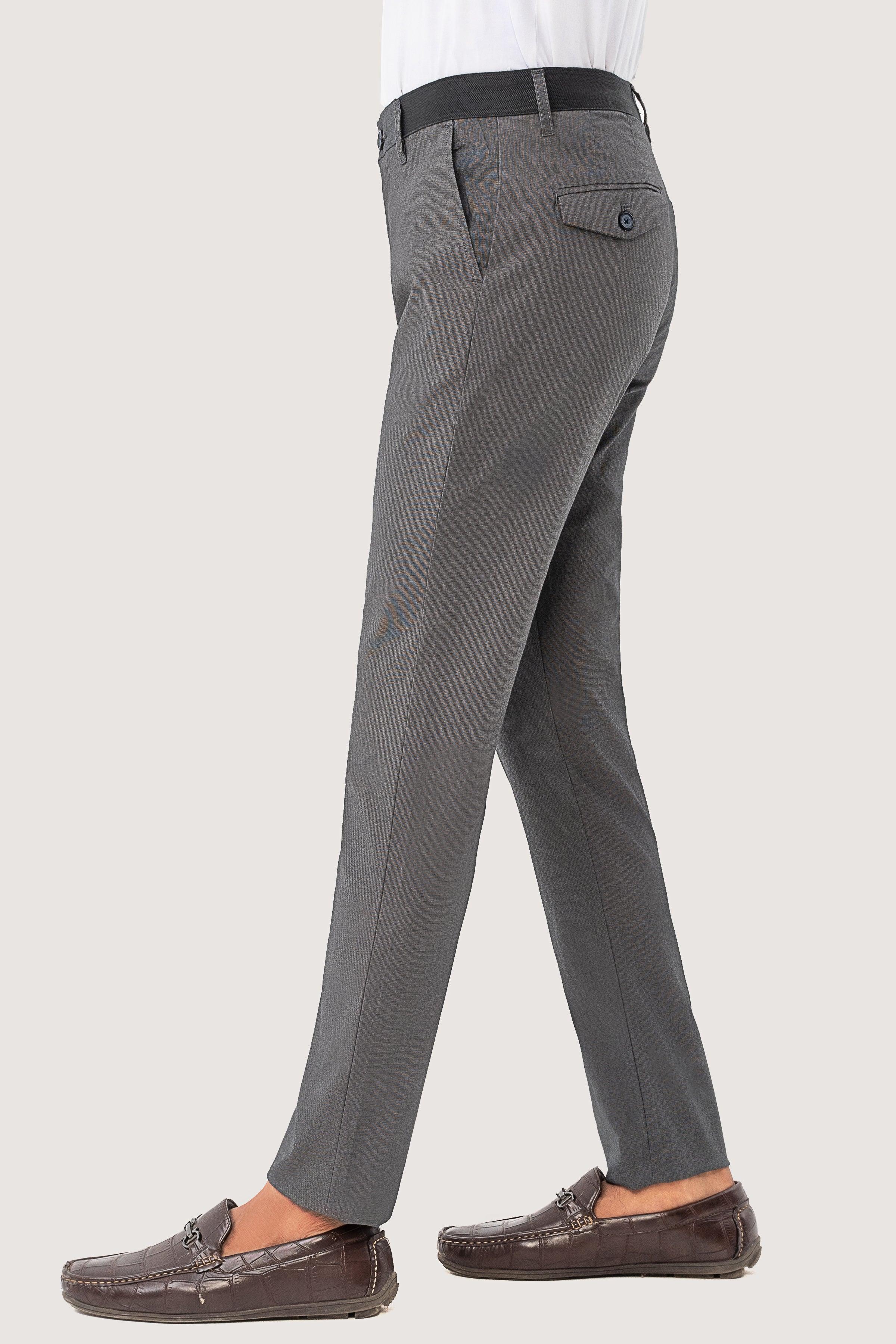 CROSS POCKET SELF TEXTURED PANT CHARCOAL at Charcoal Clothing