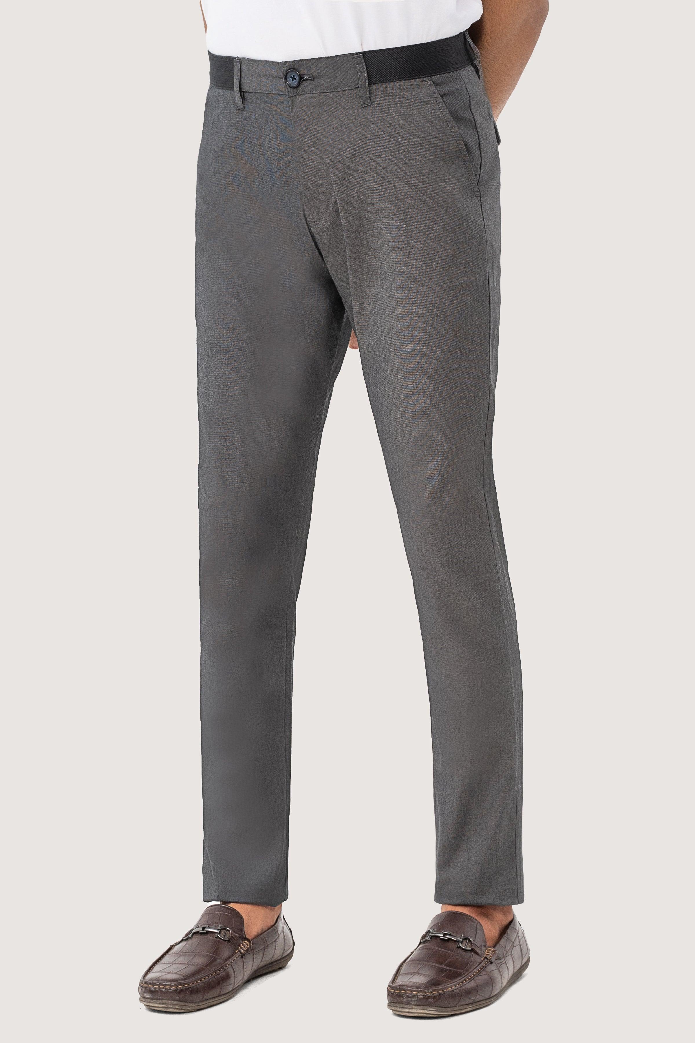 CROSS POCKET SELF TEXTURED PANT CHARCOAL at Charcoal Clothing