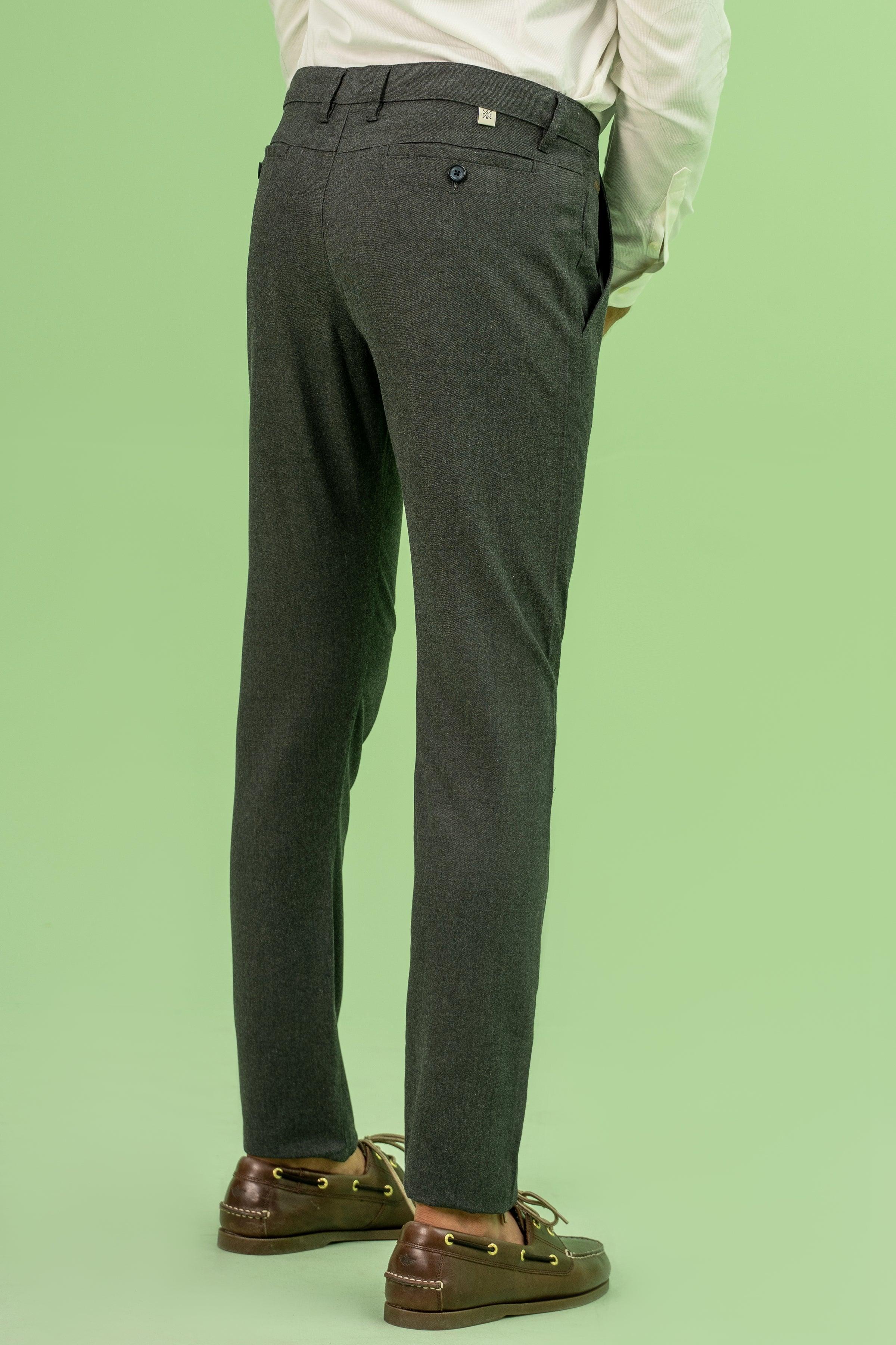 CROSS POCKET SELF TEXTURED PANT DARK GREY at Charcoal Clothing