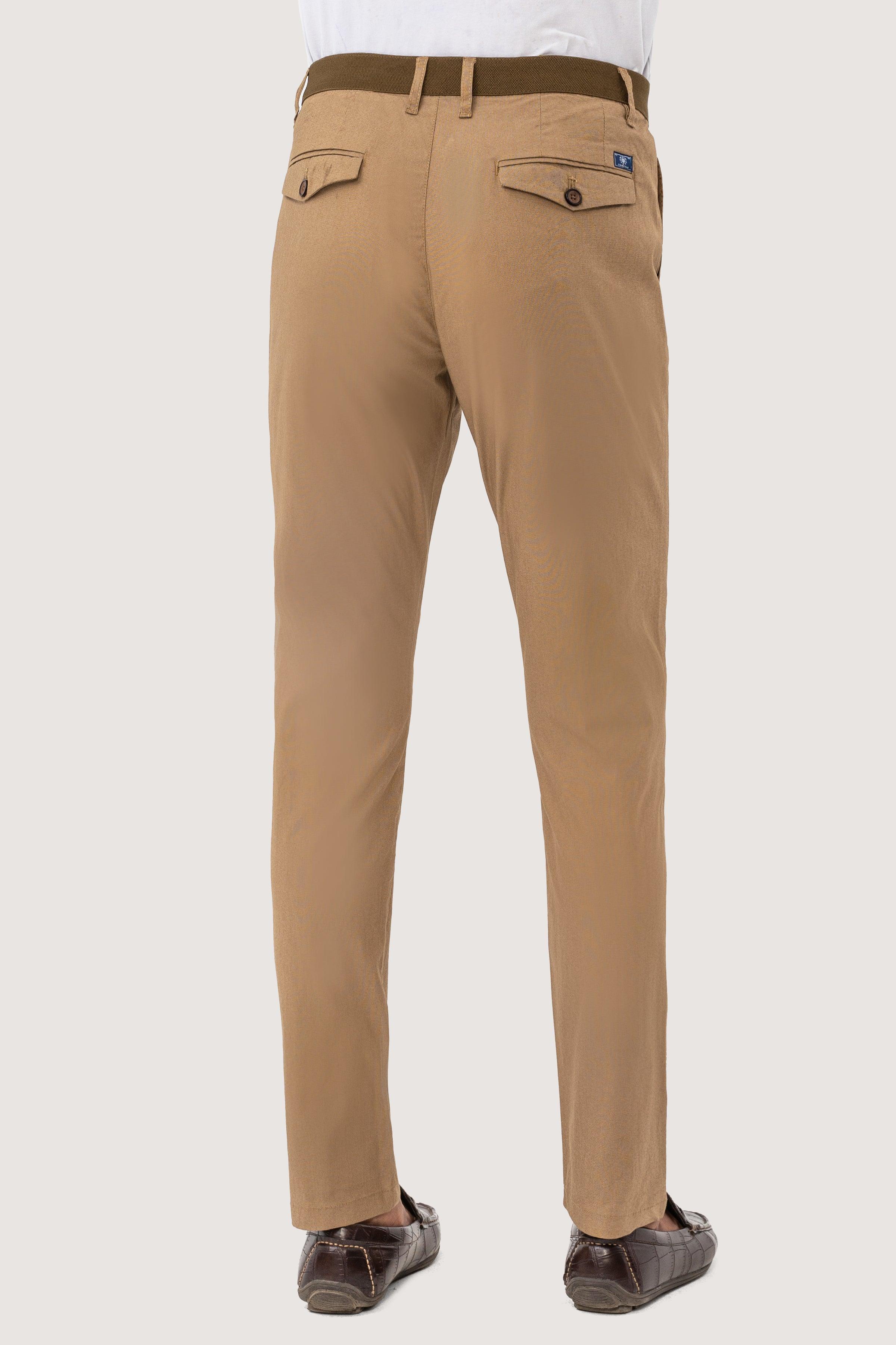CROSS POCKET SELF TEXTURED PANT KHAKI at Charcoal Clothing