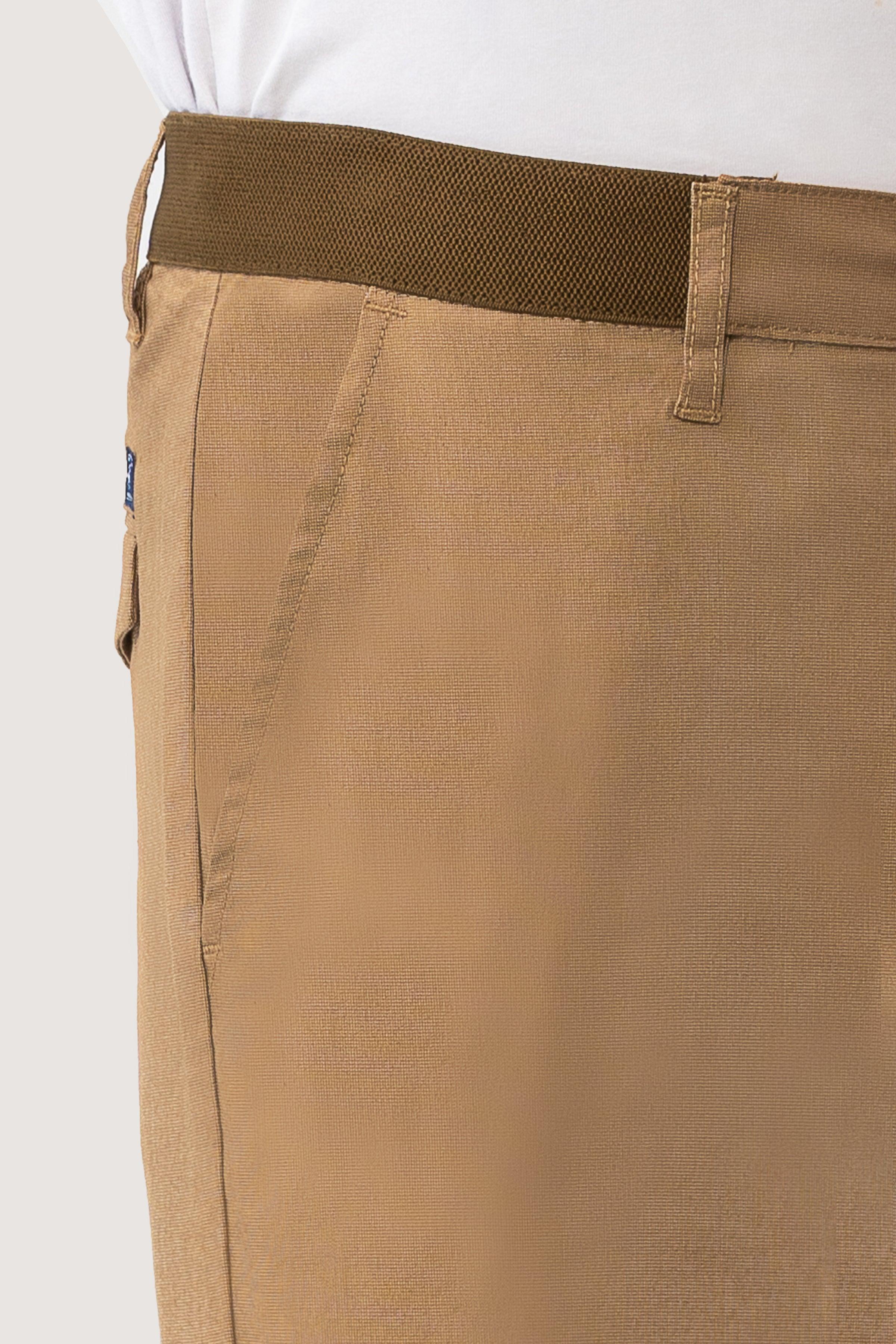 CROSS POCKET SELF TEXTURED PANT KHAKI at Charcoal Clothing