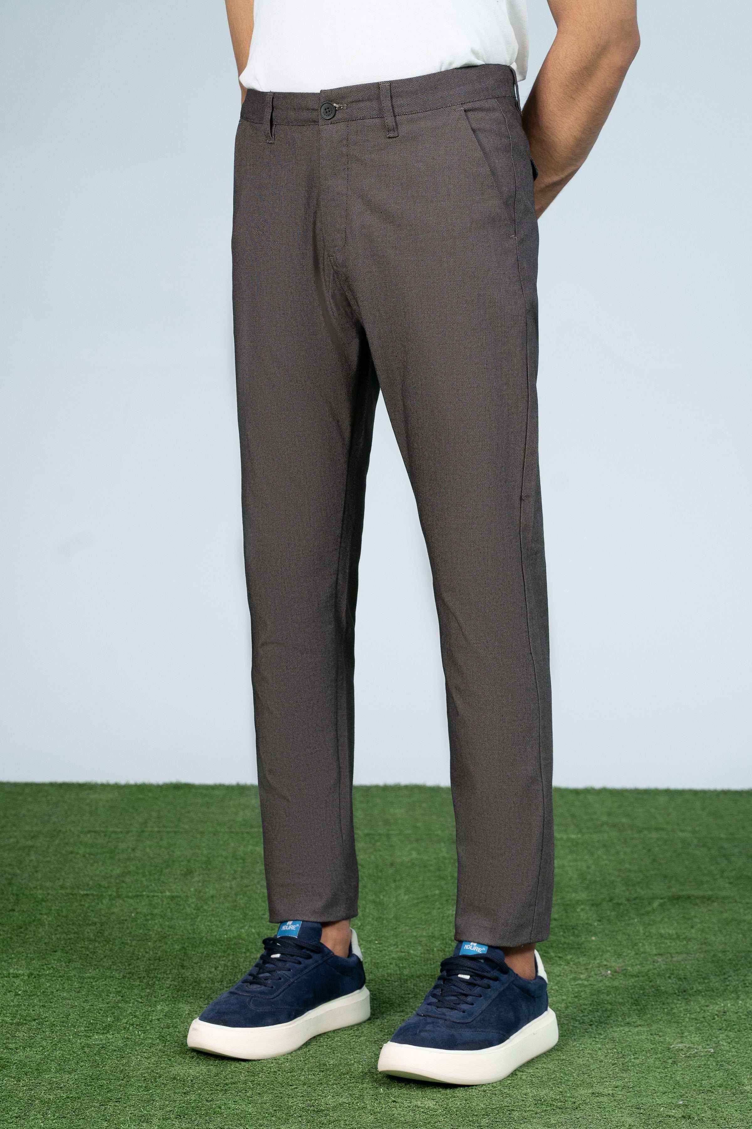 CROSS POCKET TEXTURED PANT CHARCOAL at Charcoal Clothing