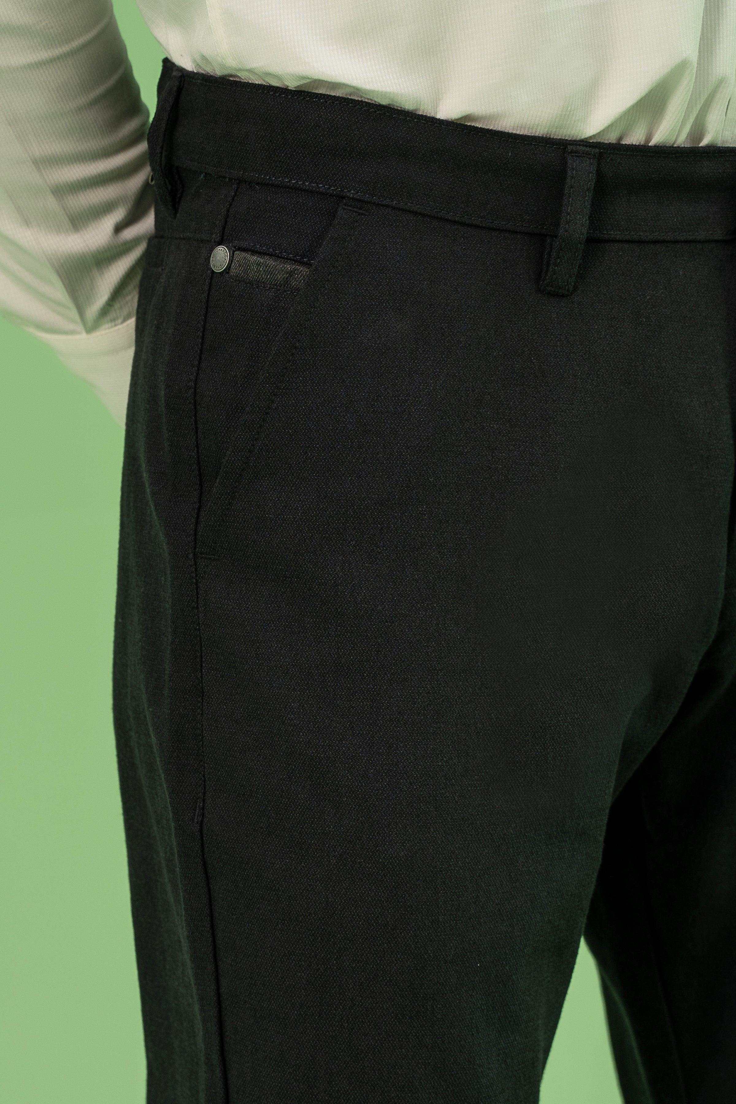 CROSS POCKET TEXTURED PANT NAVY at Charcoal Clothing