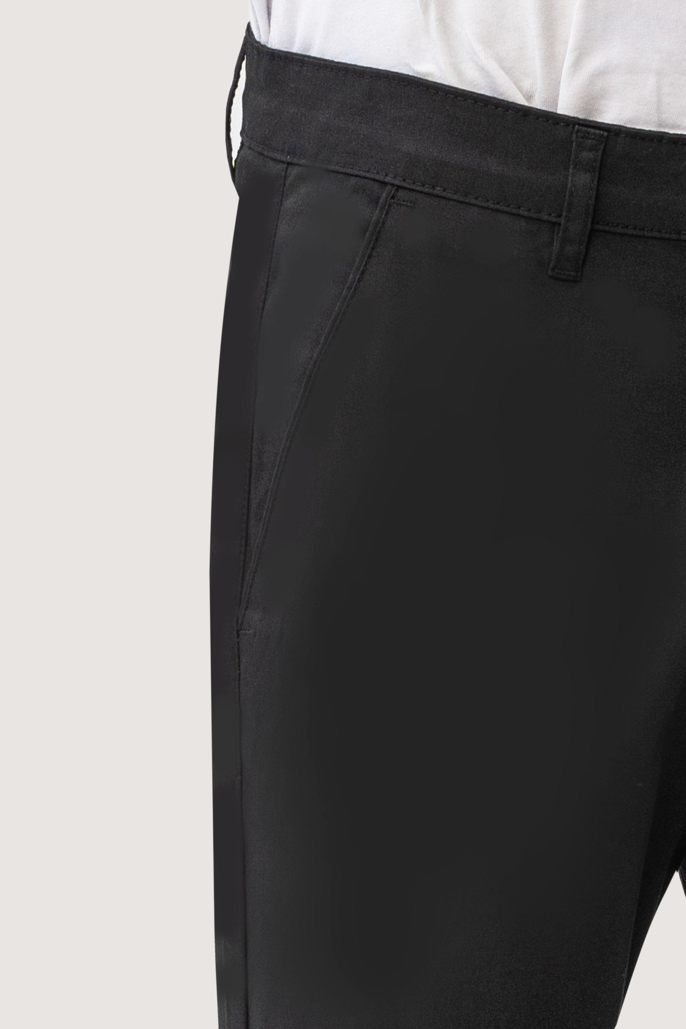 CROSS POCKET TWILL SLIMFIT PANT BLACK at Charcoal Clothing