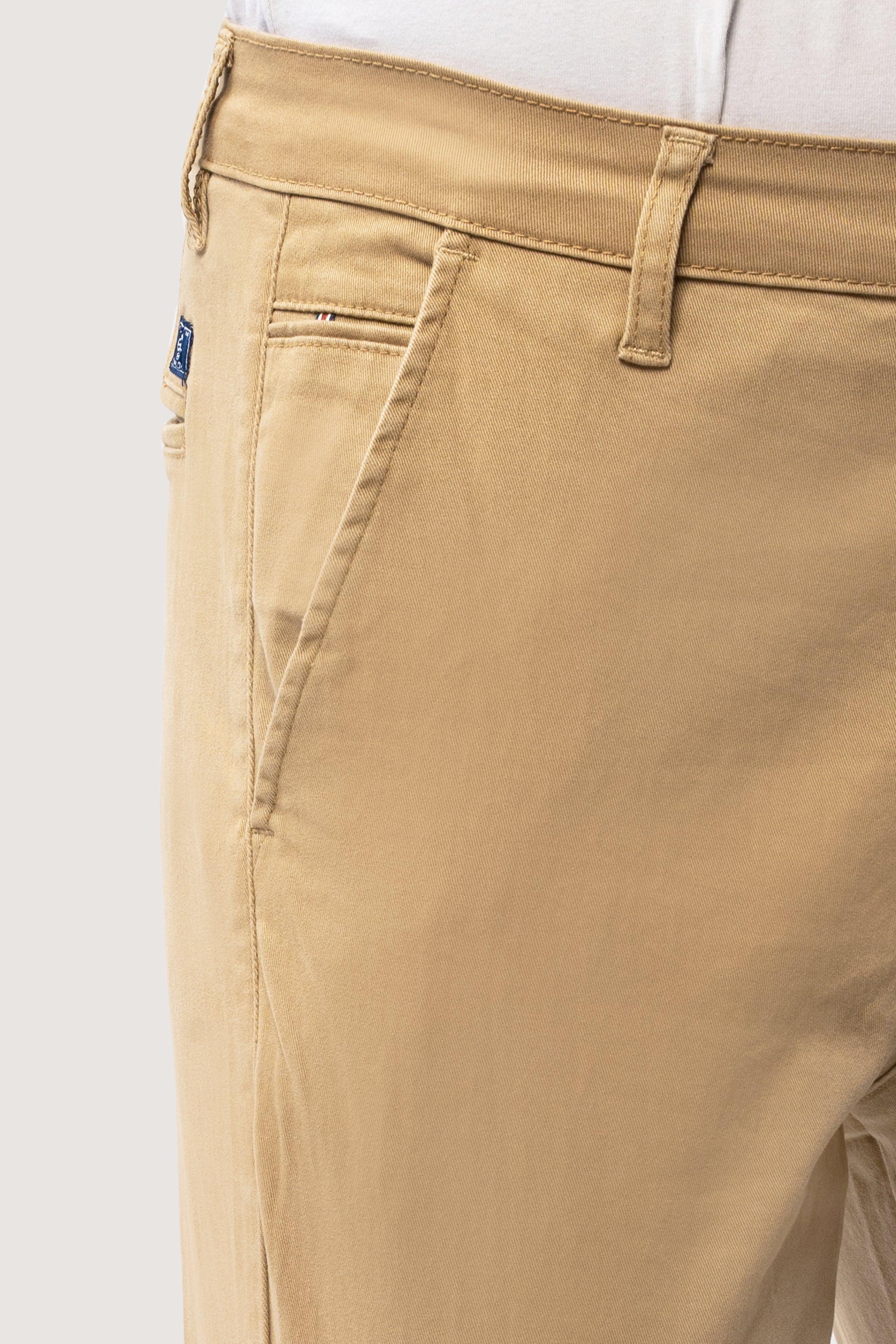 CROSS POCKET TWILL SLIMFIT PANT KHAKI at Charcoal Clothing