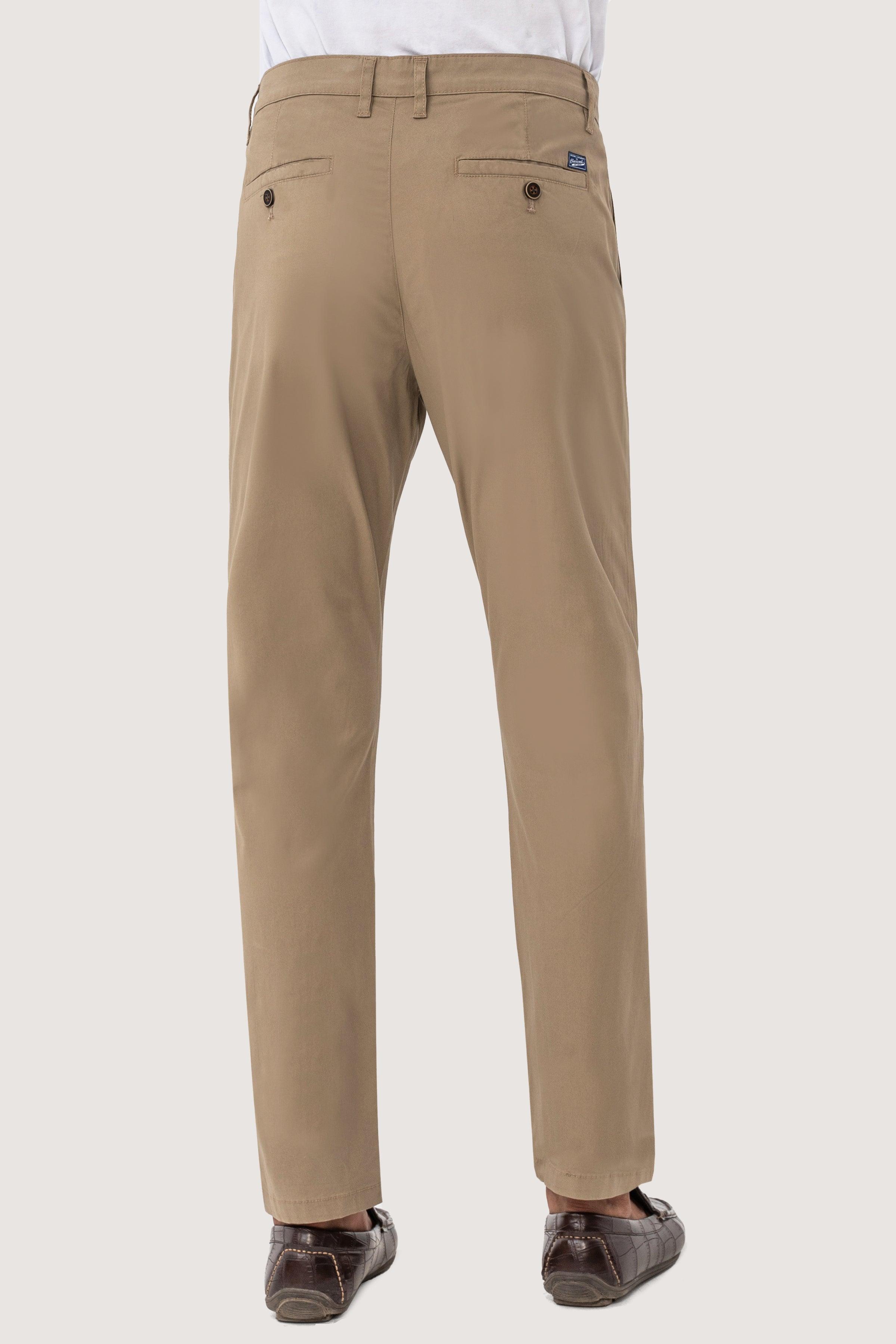 CROSS POCKET TWILL SLIMFIT PANT LIGHT KHAKI at Charcoal Clothing