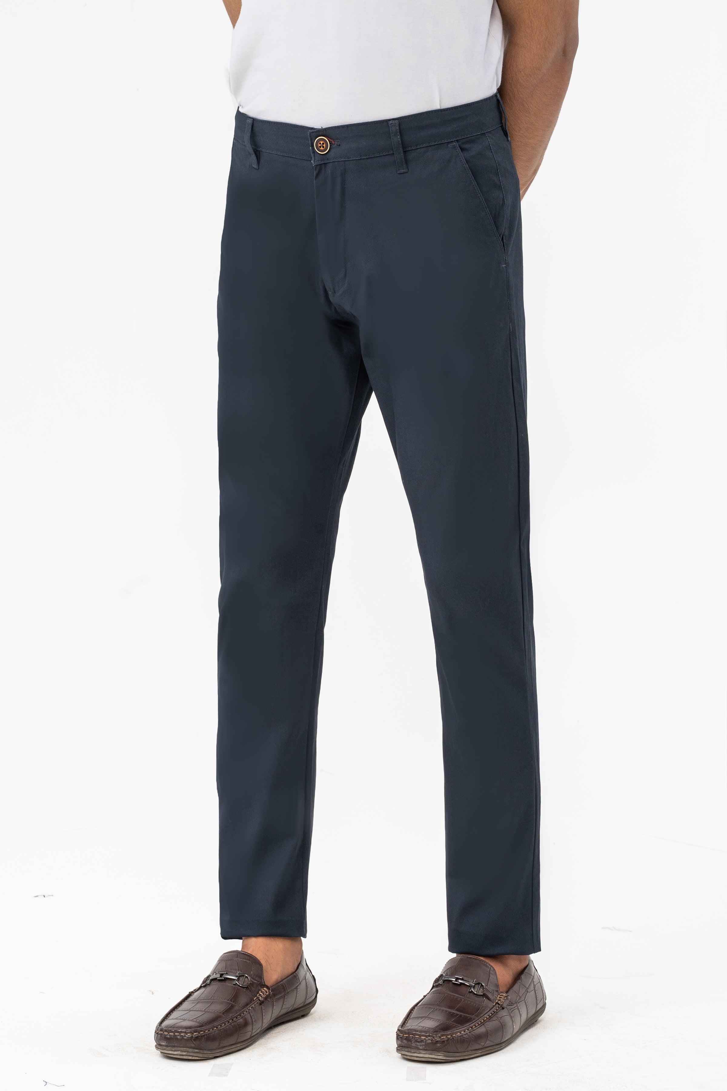 CROSS POCKET TWILL SLIMFIT PANT NAVY at Charcoal Clothing