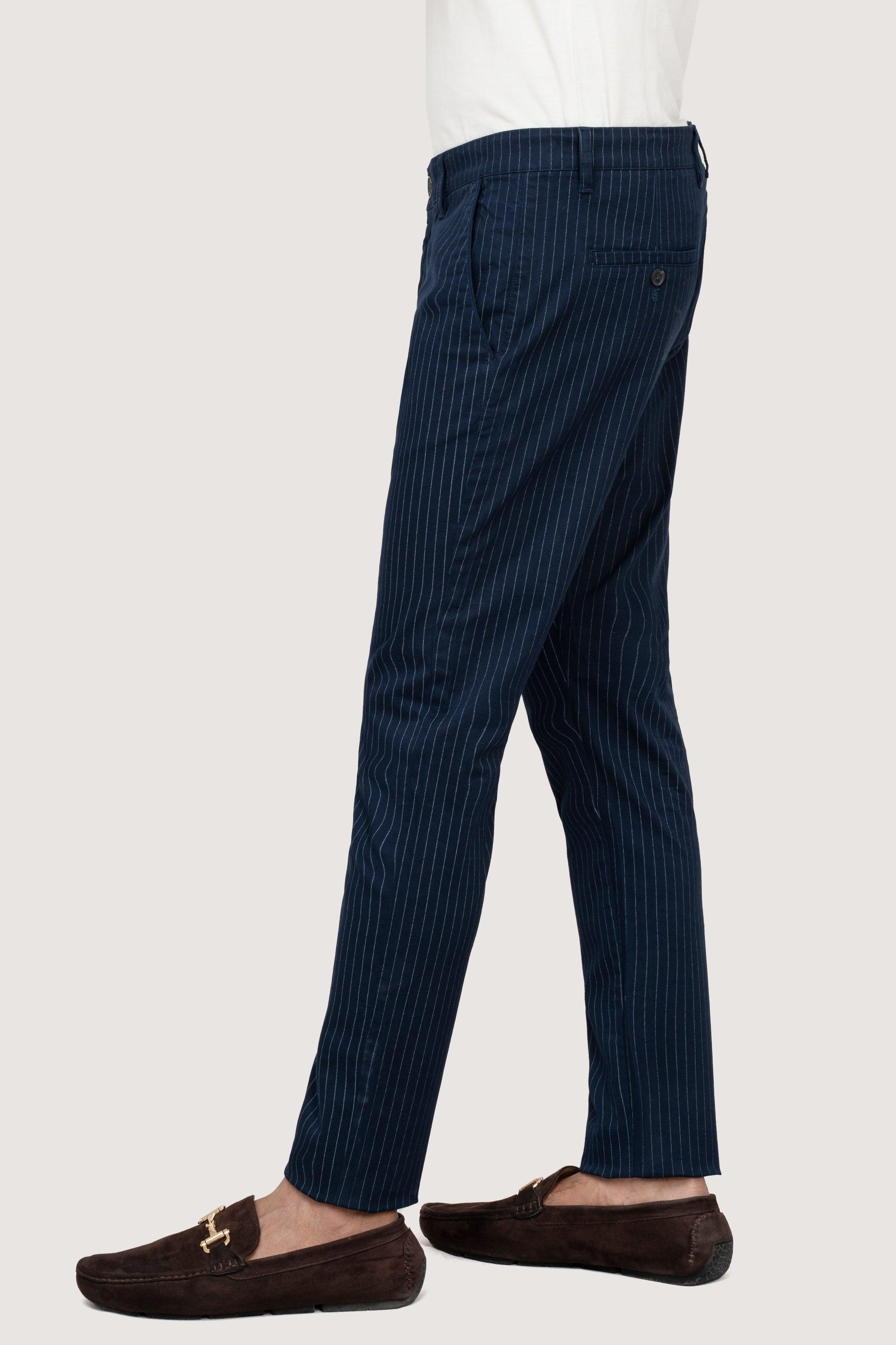 CROSS POCKET TWILL SLIMFIT PANT NAVY at Charcoal Clothing
