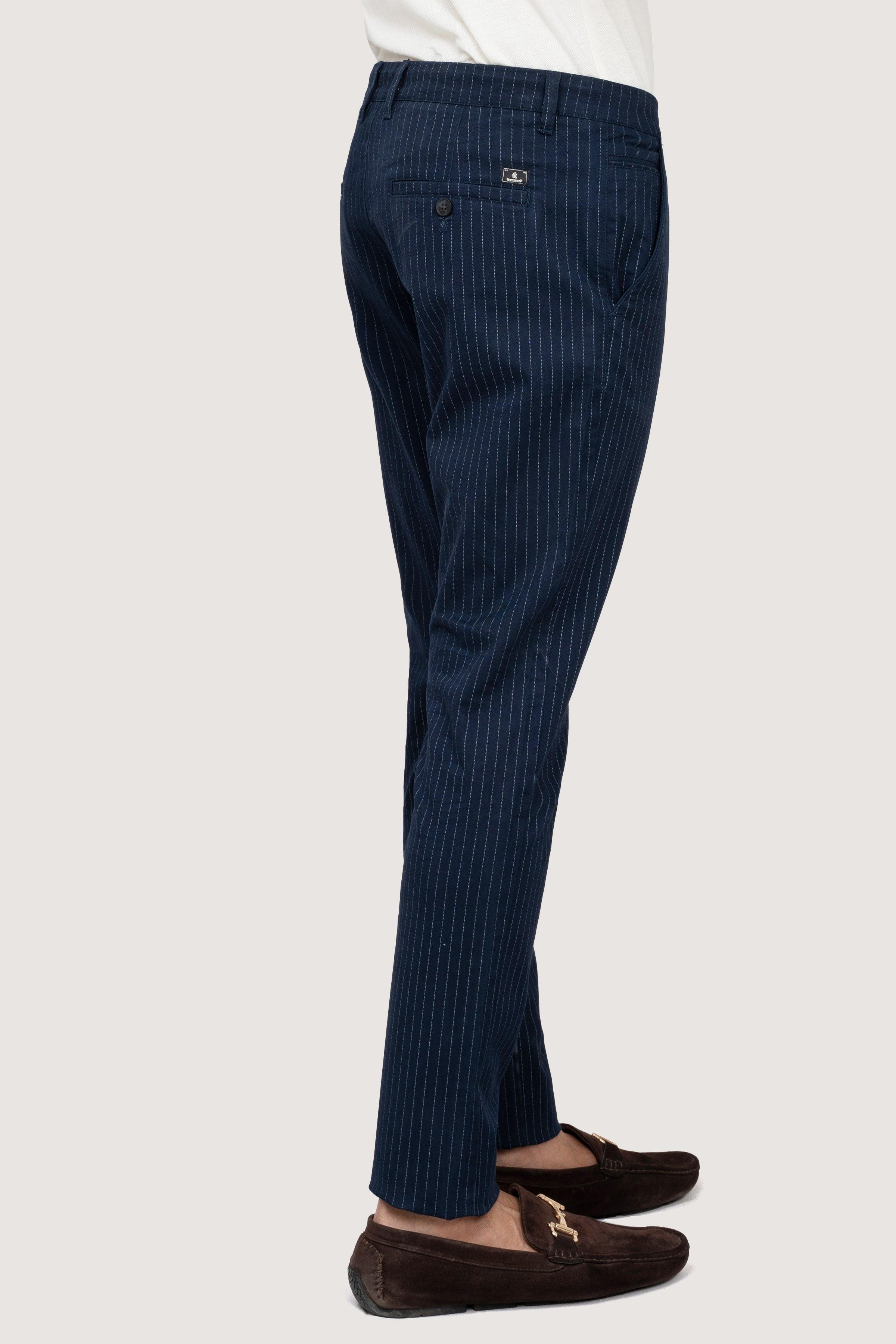 CROSS POCKET TWILL SLIMFIT PANT NAVY at Charcoal Clothing
