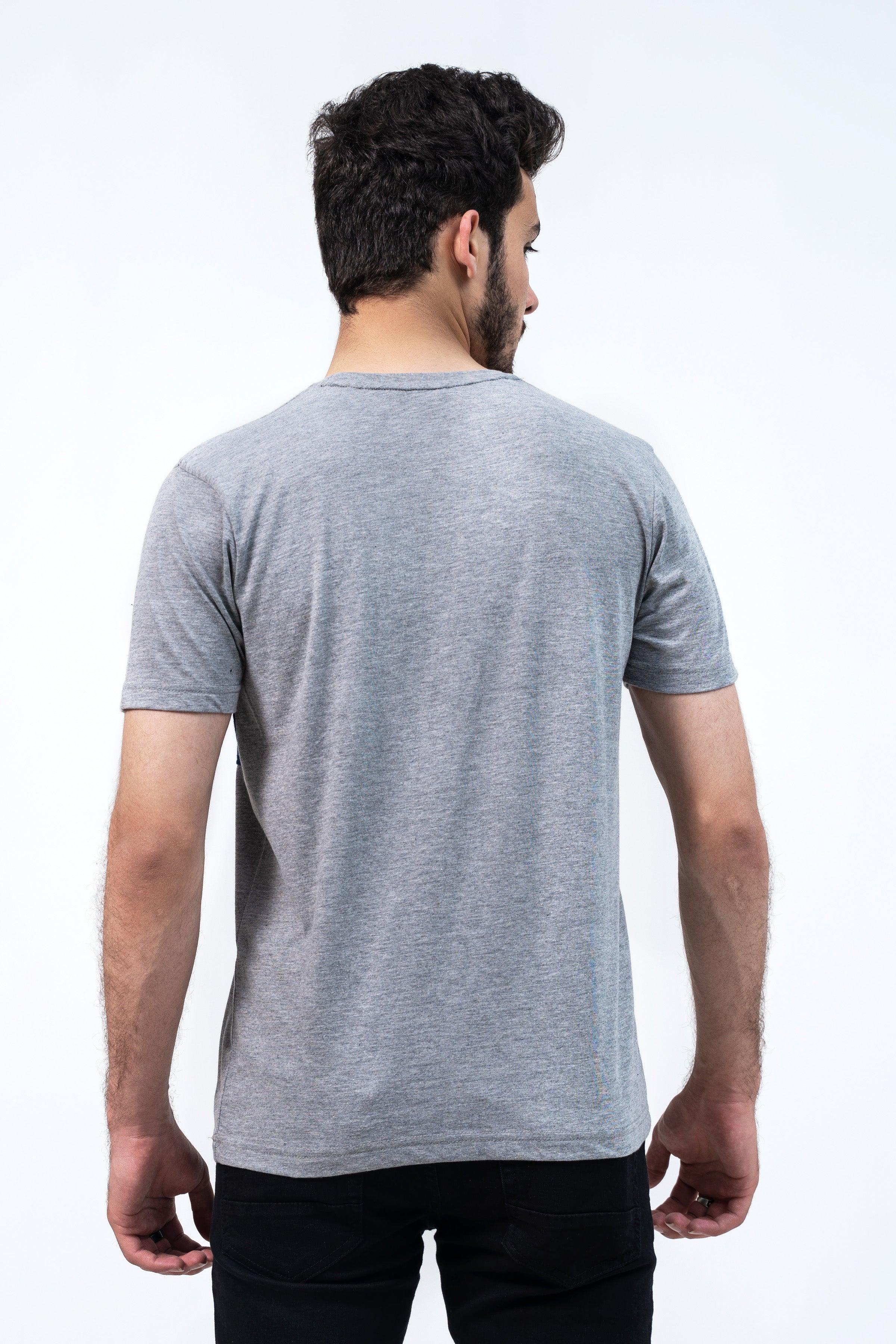 CUT & SEW T SHIRT HYDER GREY at Charcoal Clothing