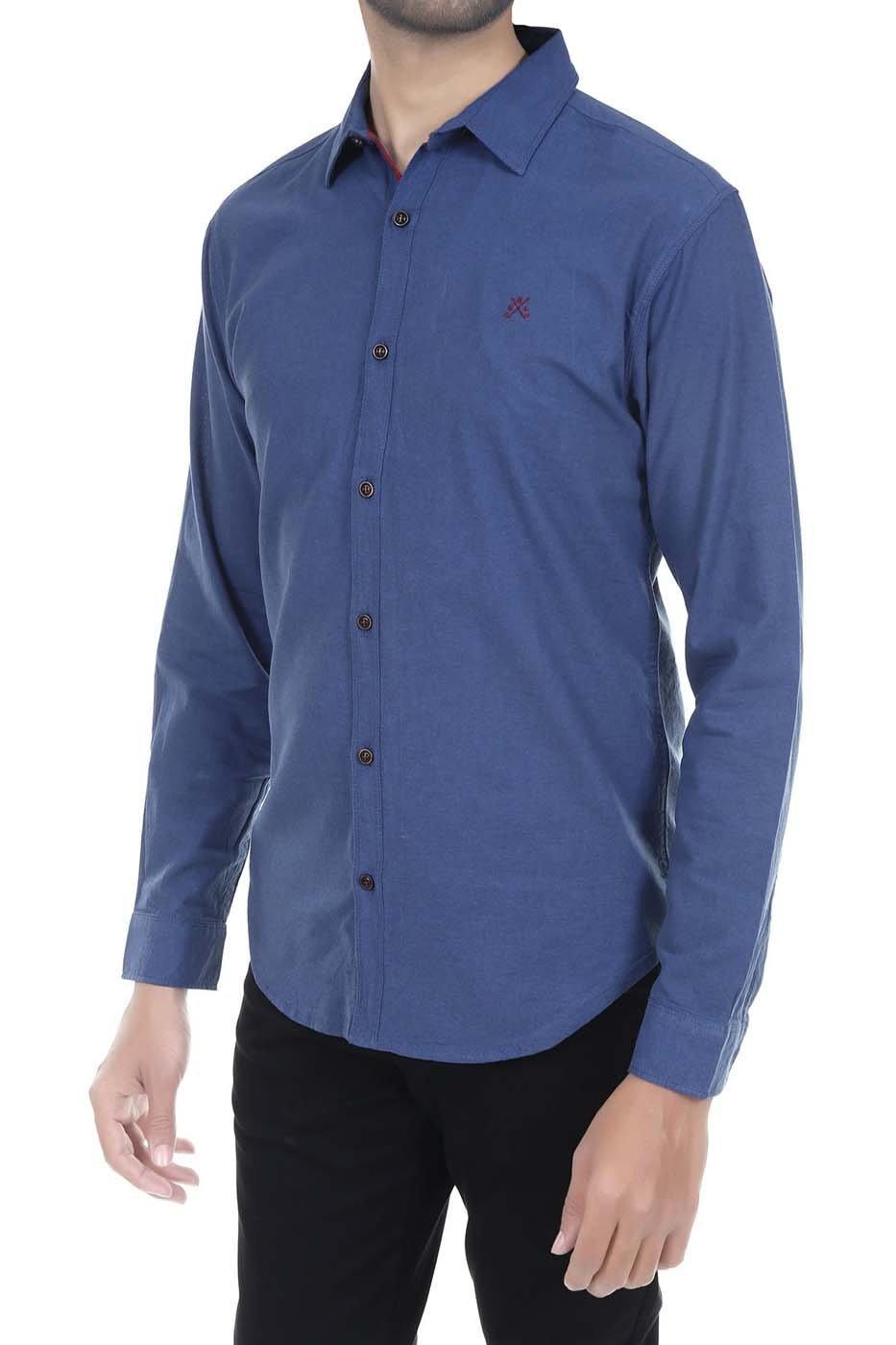 Casual Shirt F/S Blue at Charcoal Clothing