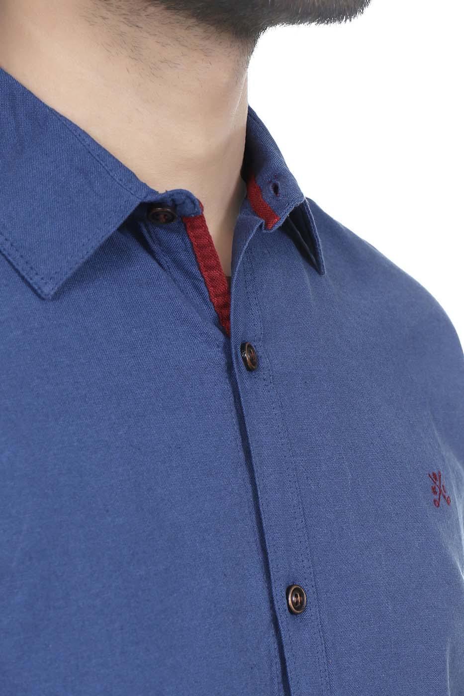 Casual Shirt F/S Blue at Charcoal Clothing