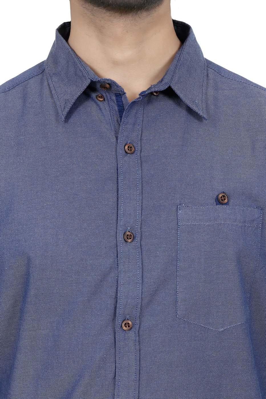 Casual Shirt Full Sleeves Blue at Charcoal Clothing